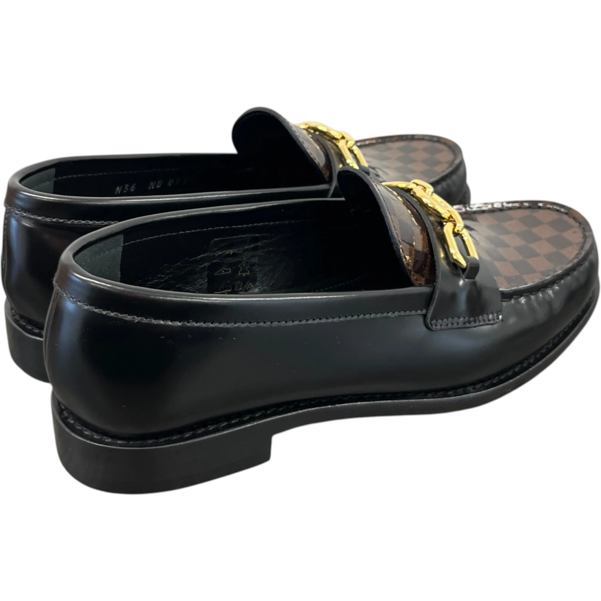 Women's Damier Academy Loafers Black Size EU 36 / UK 3 - Image 8