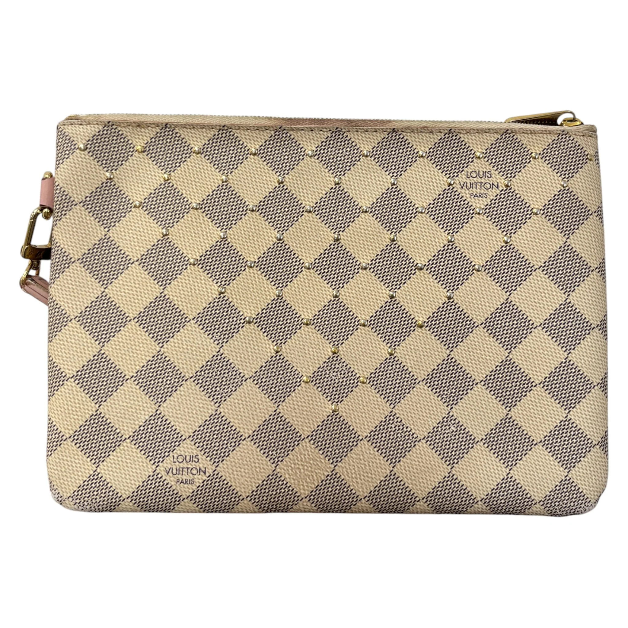 Women's Damier Azur Canvas Pochette Pouch Cream - Image 2