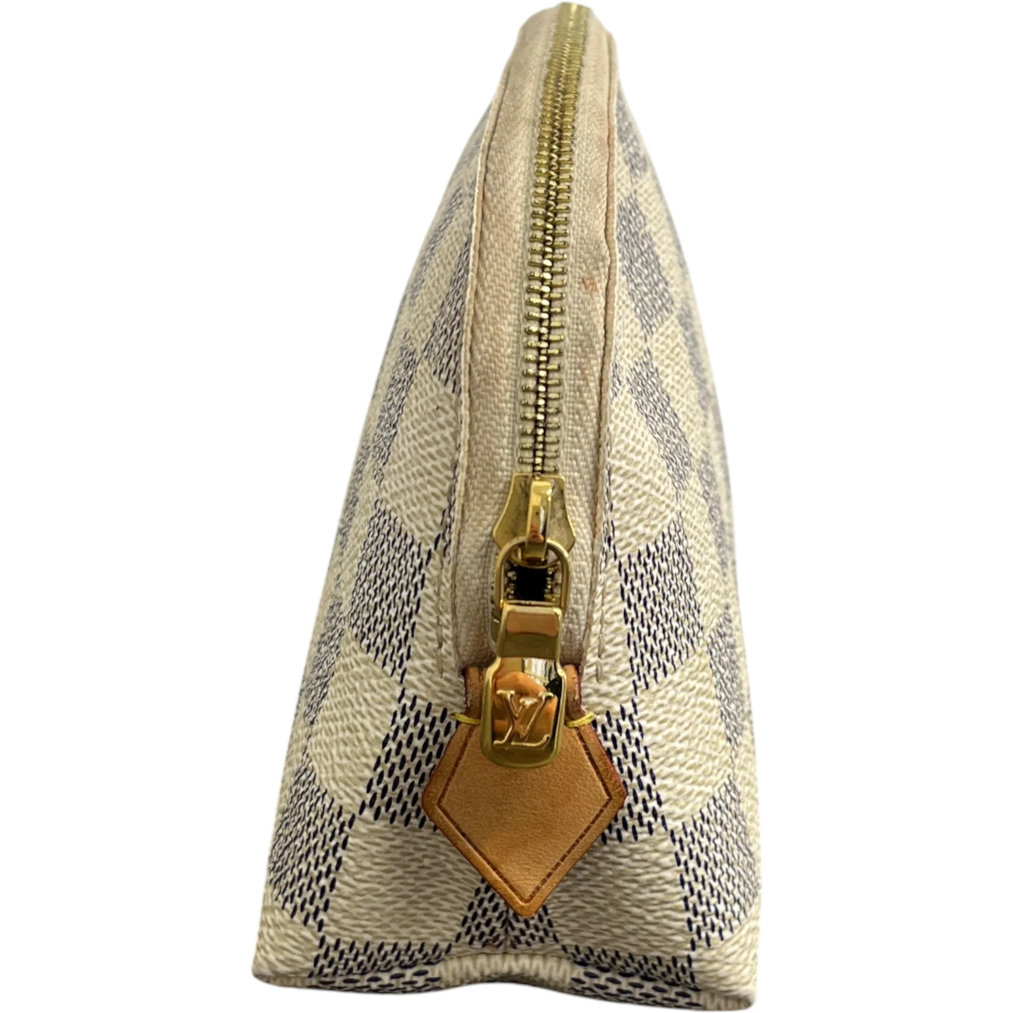 Women's Damier Azur Cosmetic Pouch White - Image 5