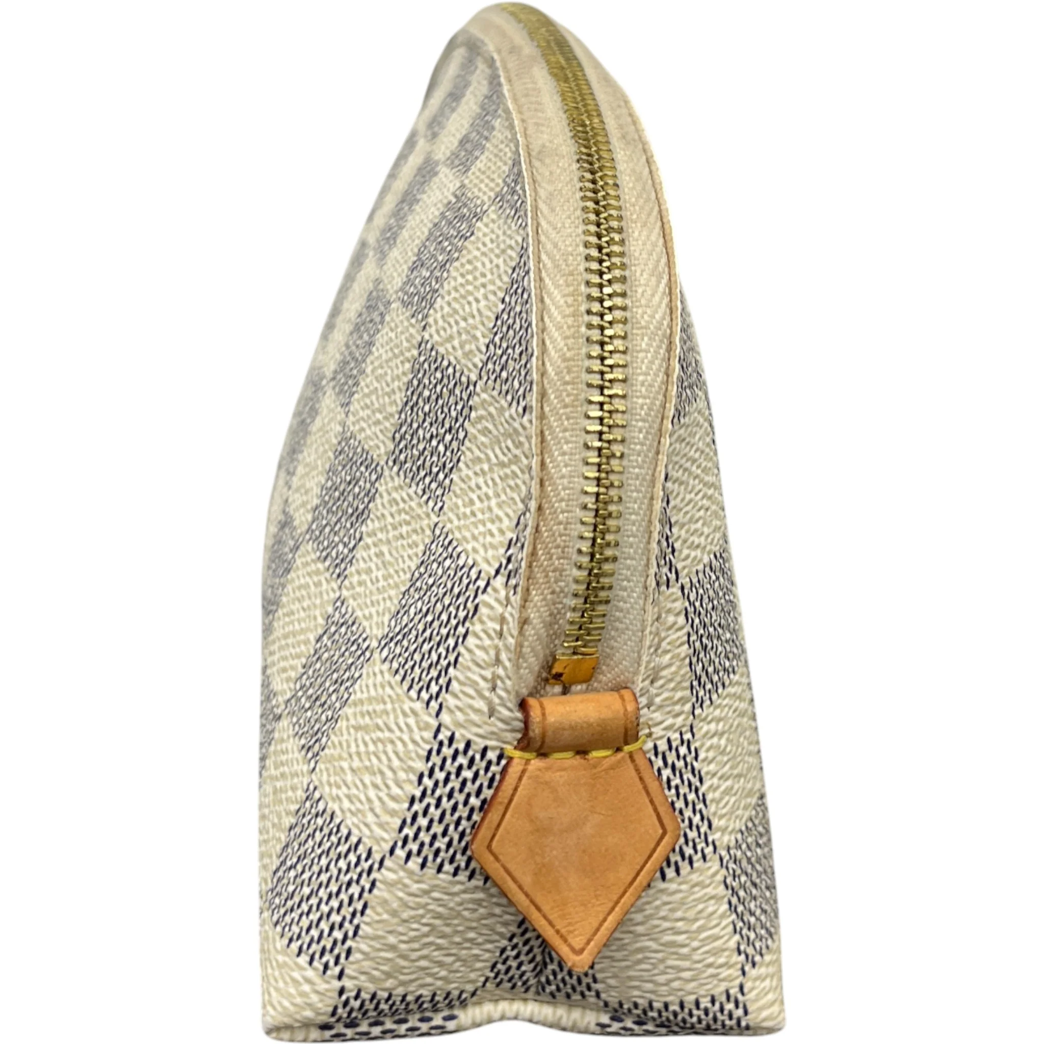 Women's Damier Azur Cosmetic Pouch White - Image 6