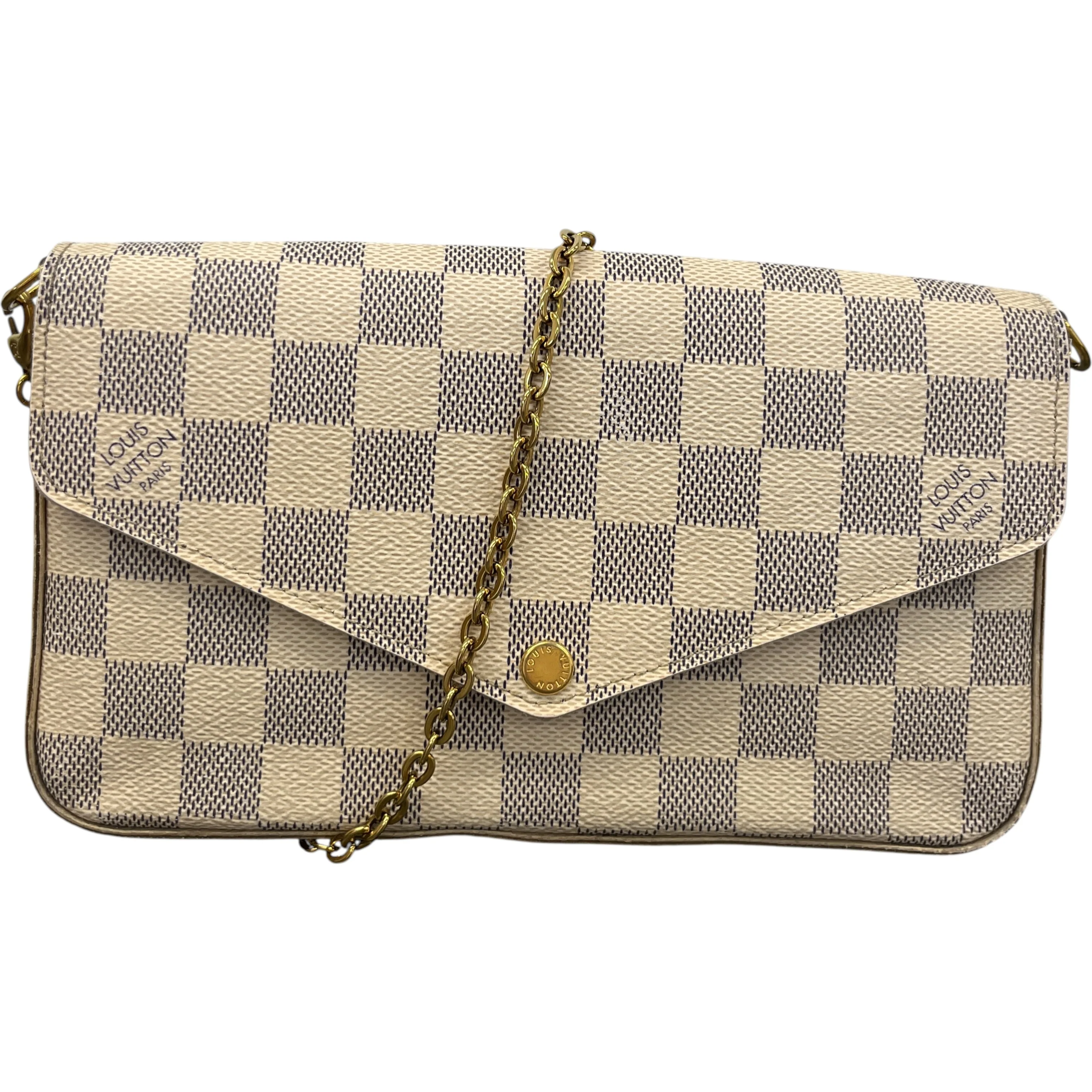 Women's Damier Azur Félicie Pochette Bag Cream