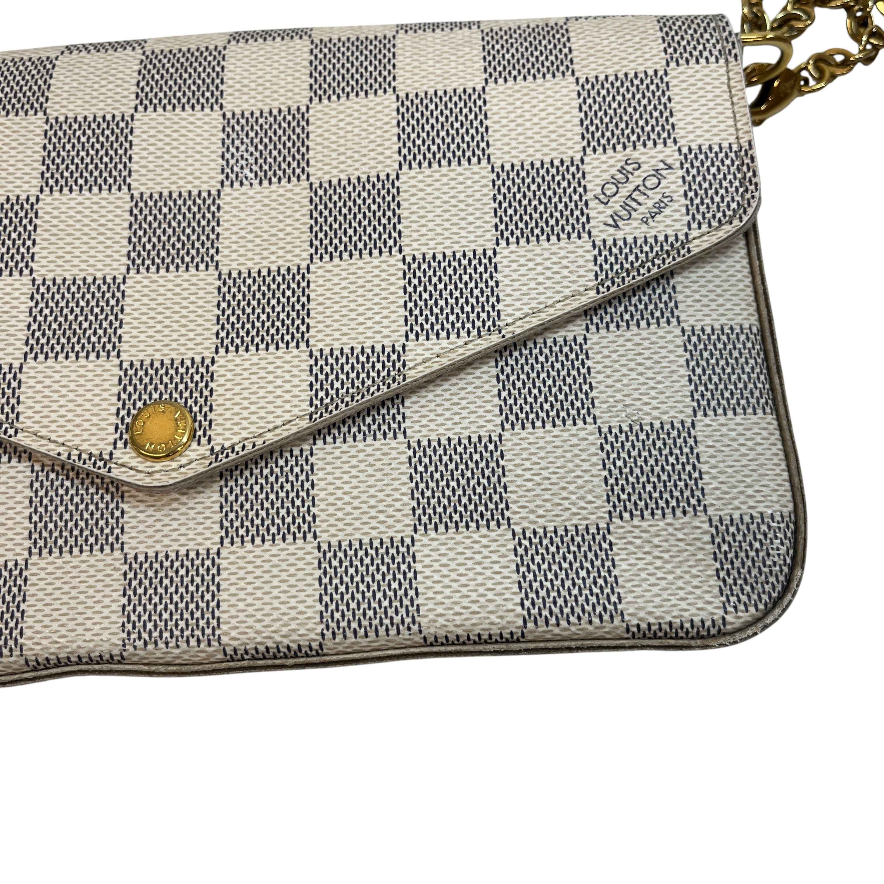 Women's Damier Azur Félicie Pochette Bag Cream - Image 14