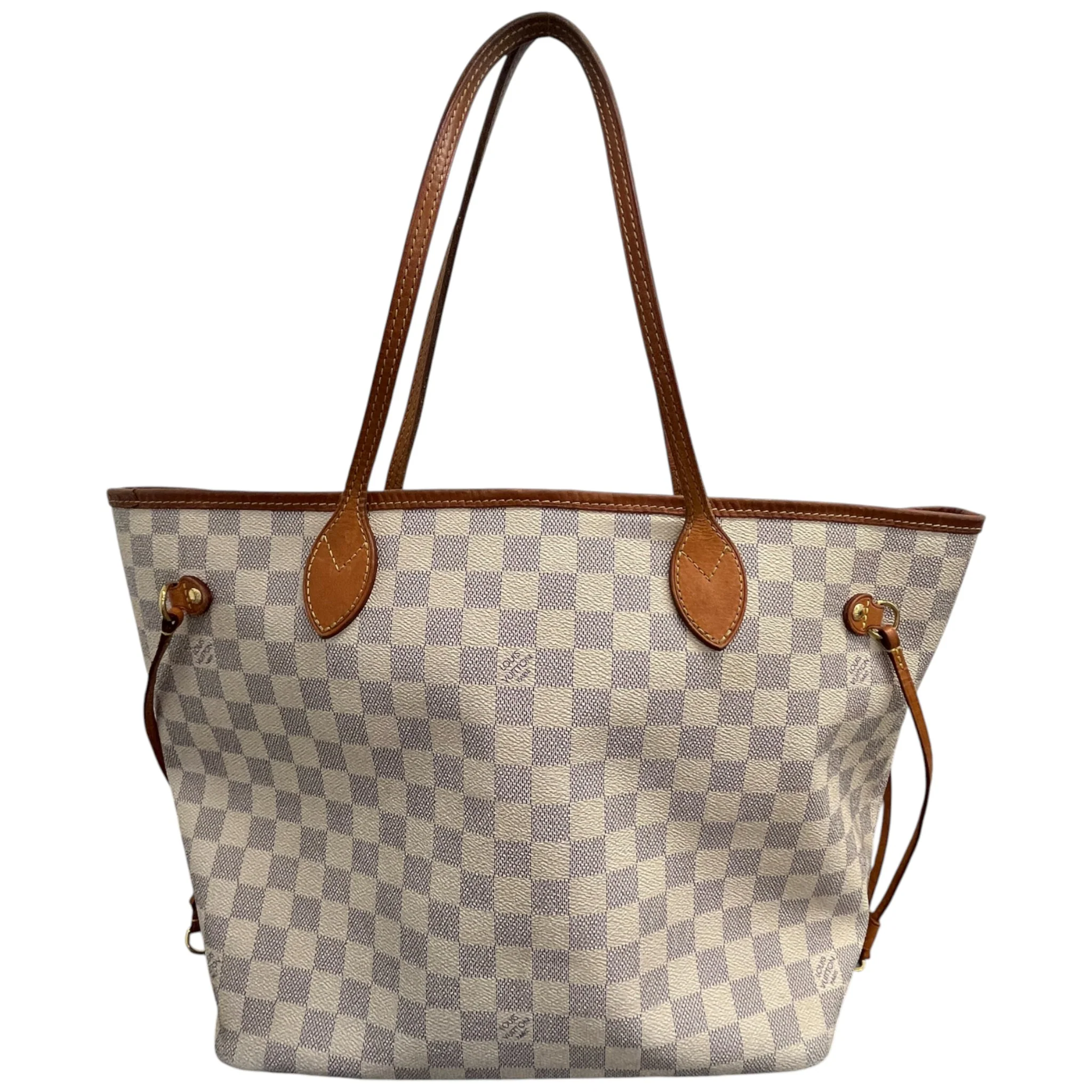 Women's Damier Azur Neverfull Mm Bag Beige - Image 3