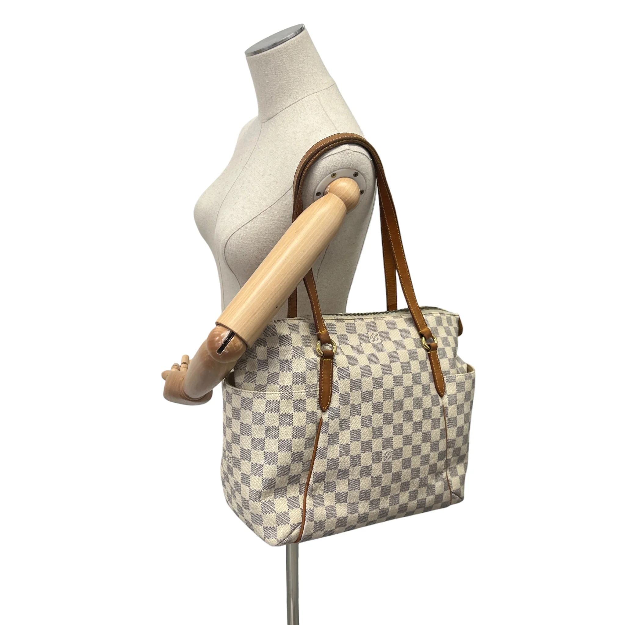 Women's Damier Azur Totally Pm Handbag White - Image 2