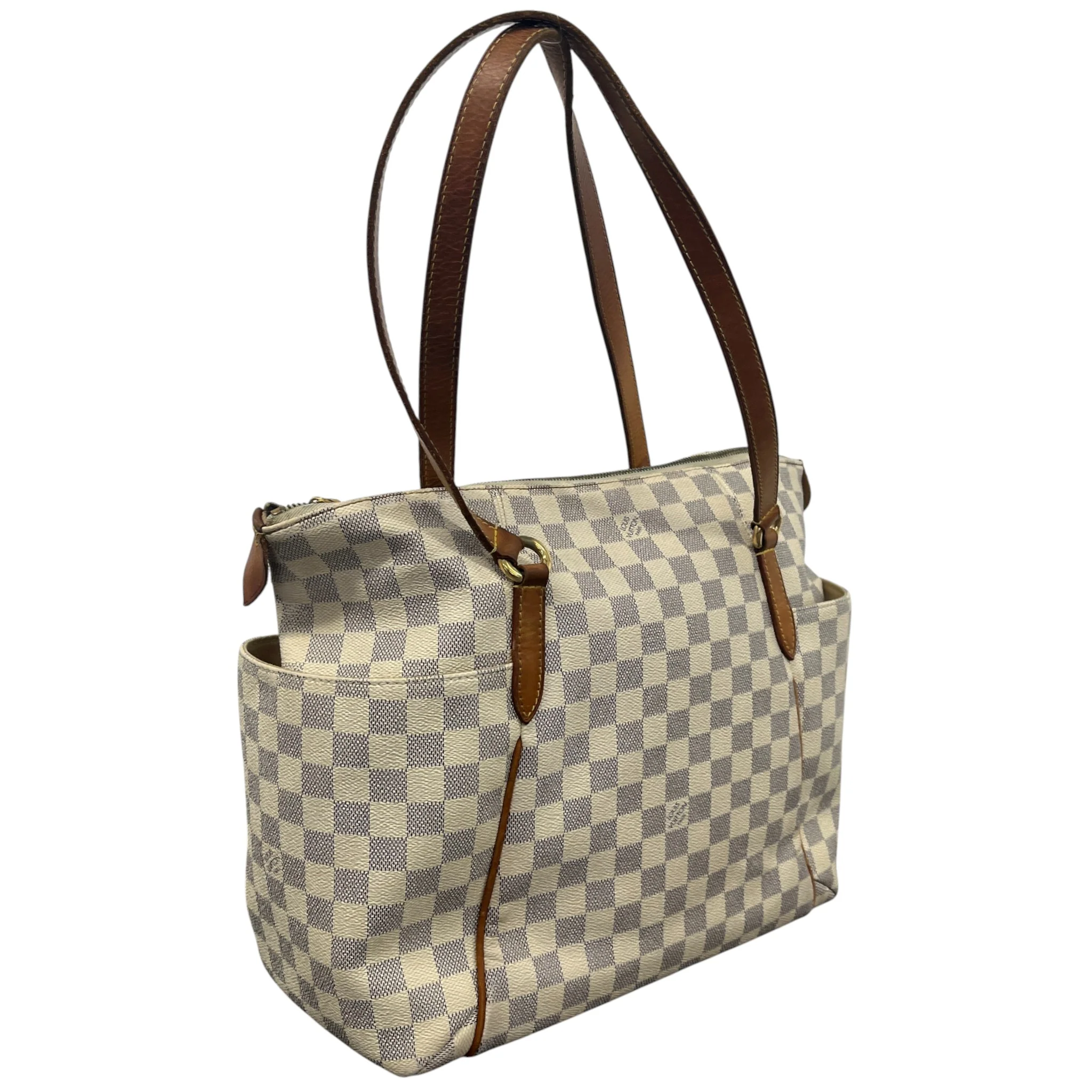Women's Damier Azur Totally Pm Handbag White - Image 3