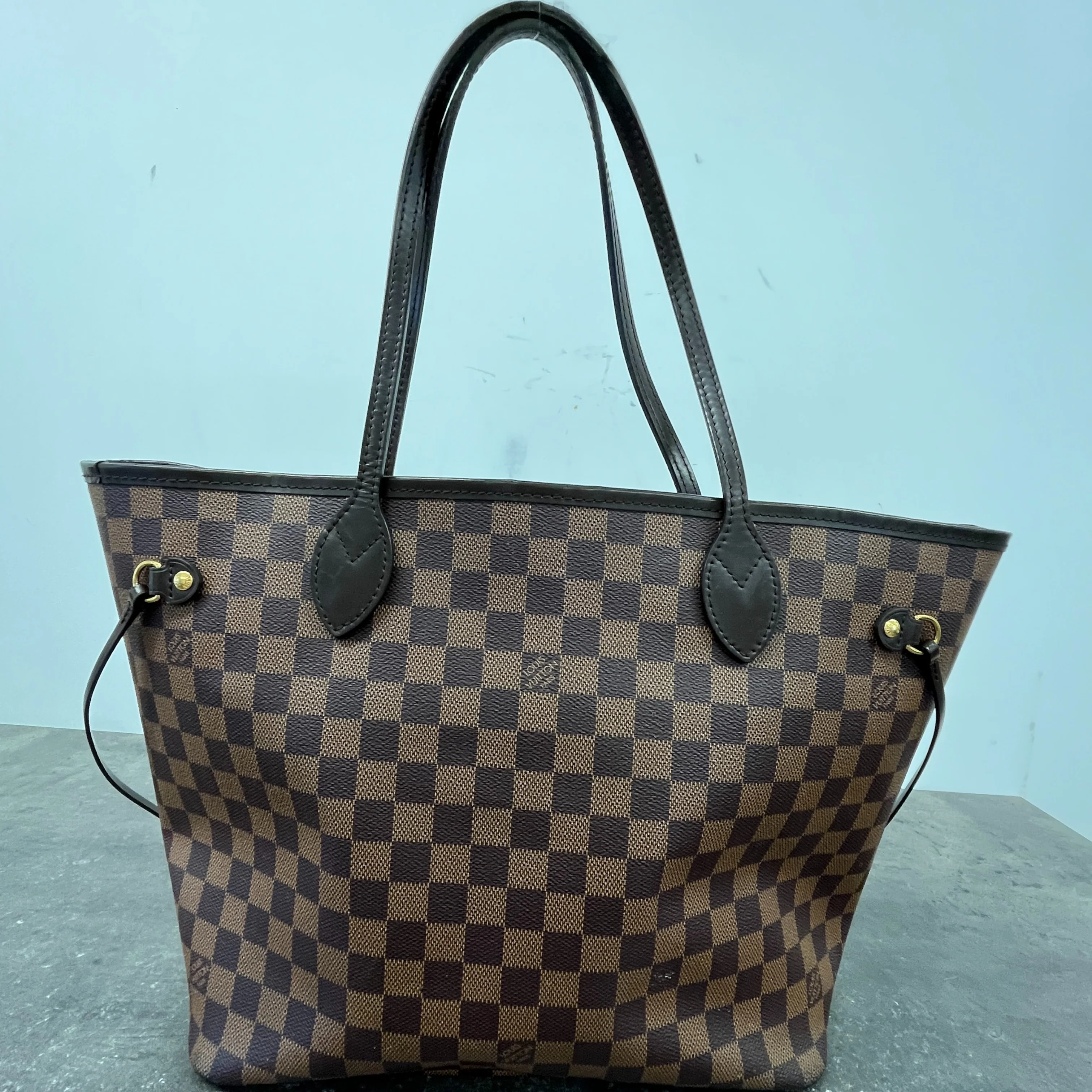 Women's Damier Ebene Neverfull Mm Tote Bag Brown - Image 13