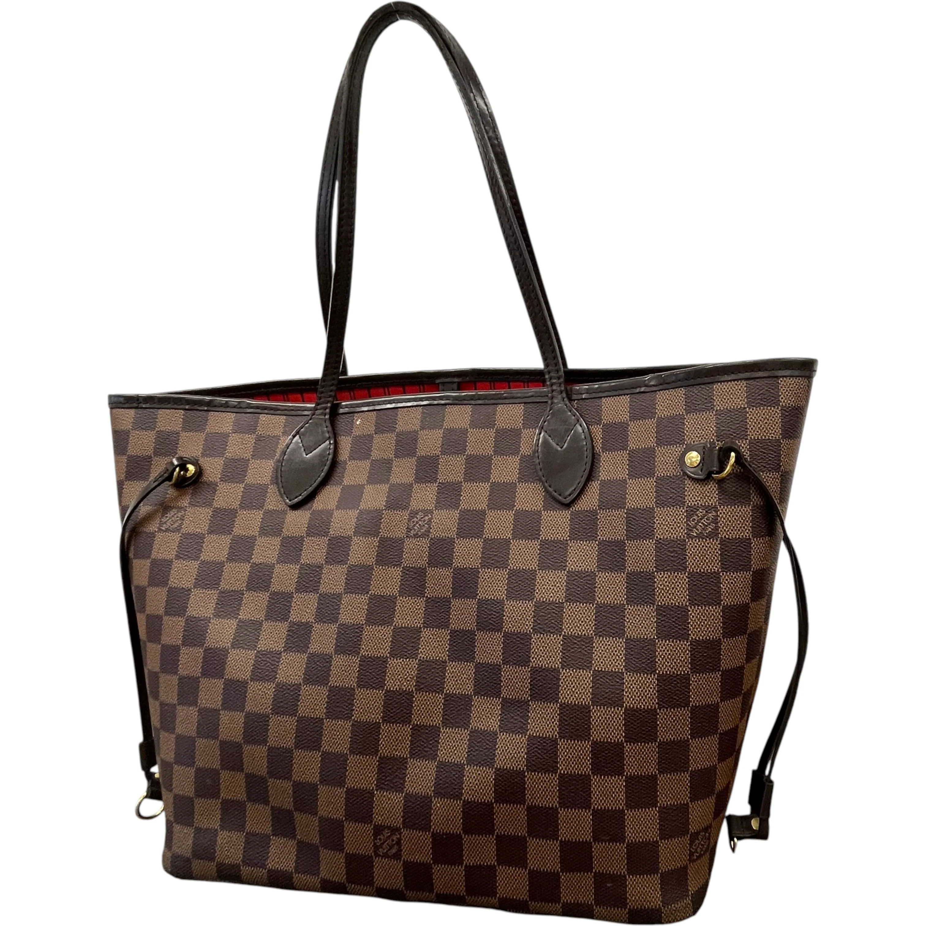 Women's Damier Ebene Neverfull Mm Tote Bag Brown - Image 8