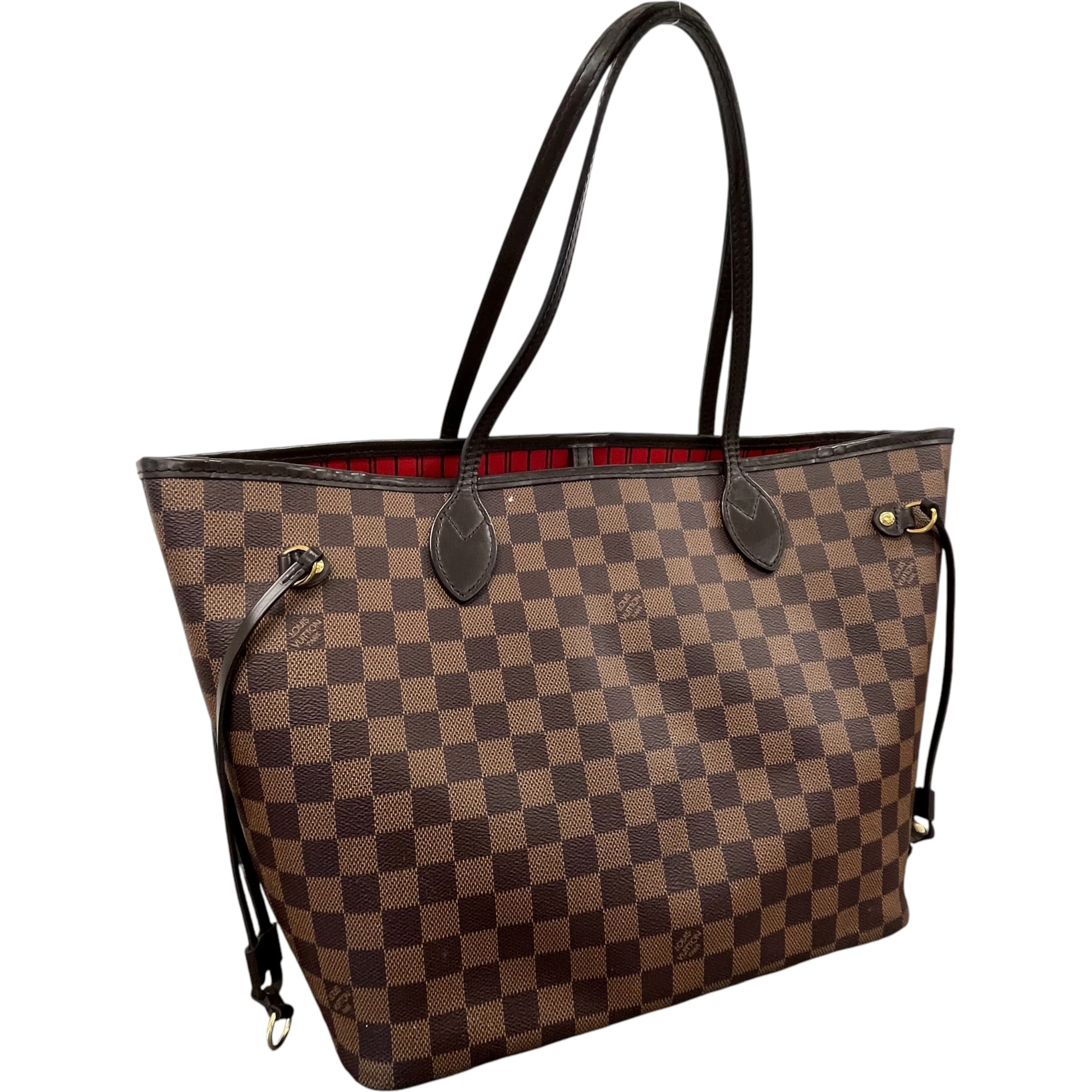 Women's Damier Ebene Neverfull Mm Tote Bag Brown - Image 9
