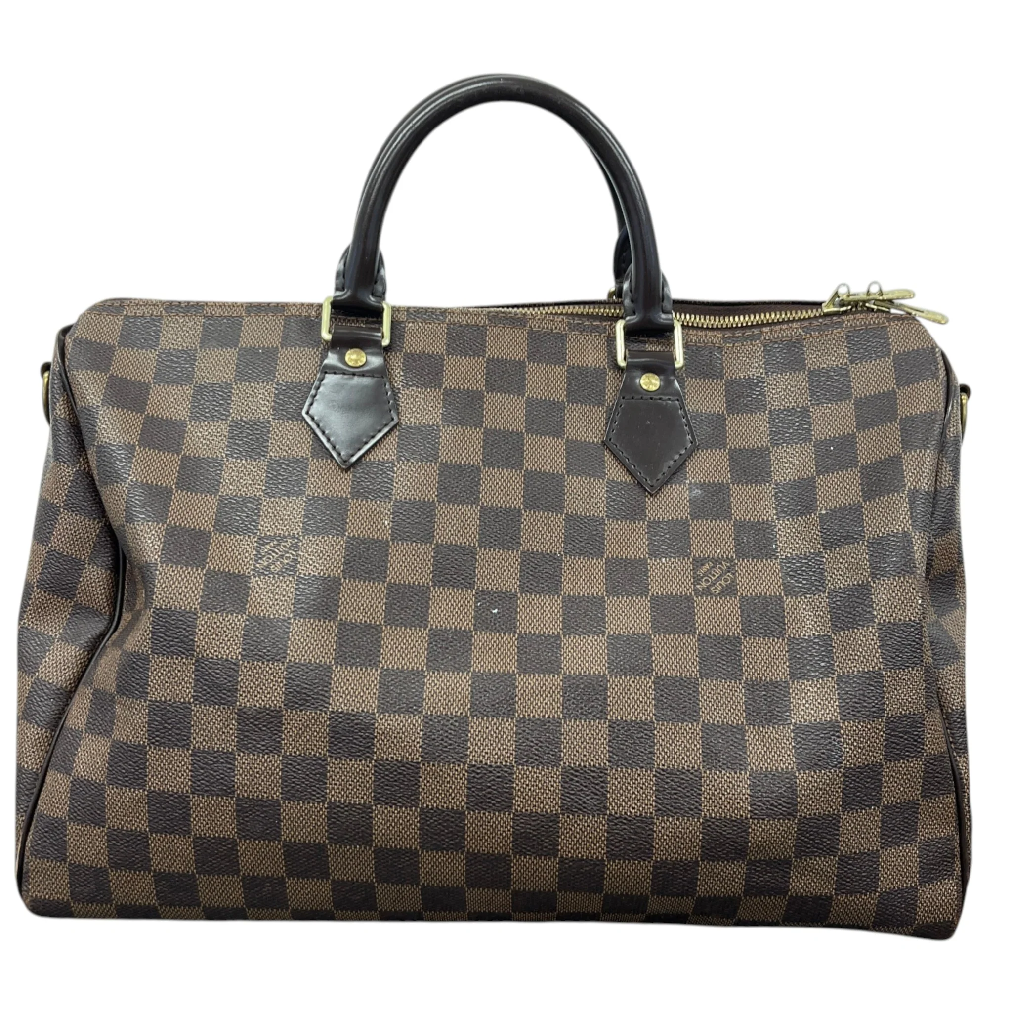 Women's Damier Ebene Speedy 35 Bag Brown - Image 4