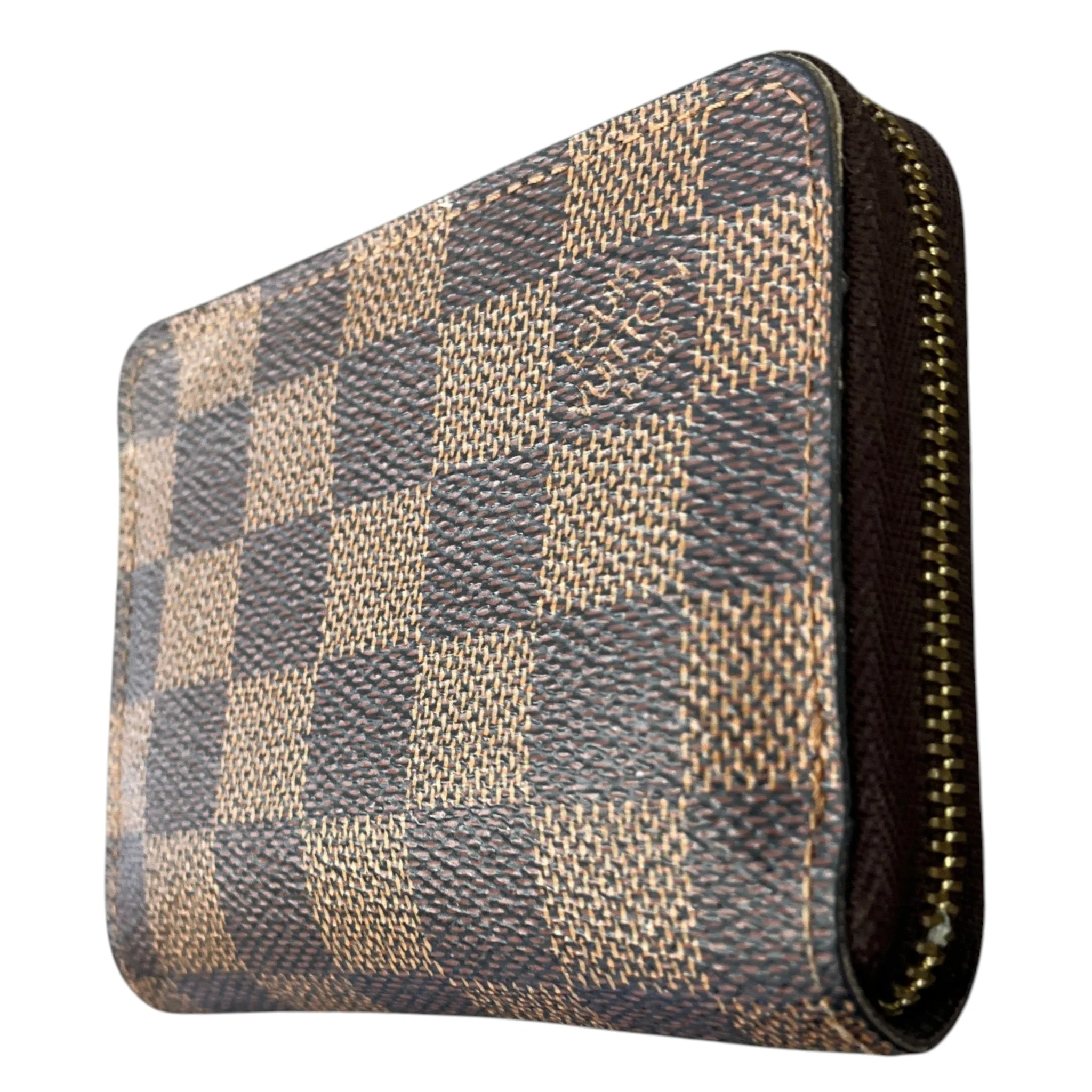 Women's Damier Ebene Zippy Coin Purse Purse Brown - Image 4