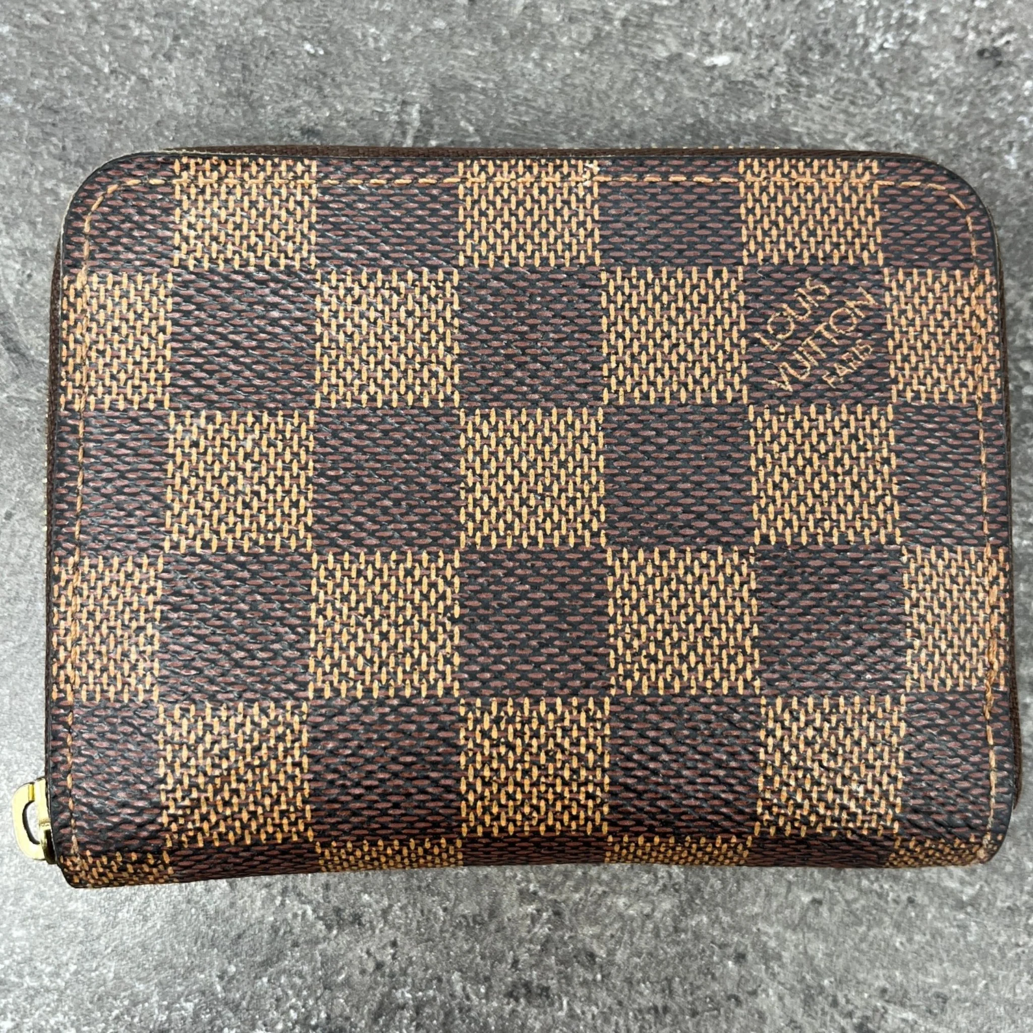 Women's Damier Ebene Zippy Coin Purse Purse Brown - Image 6