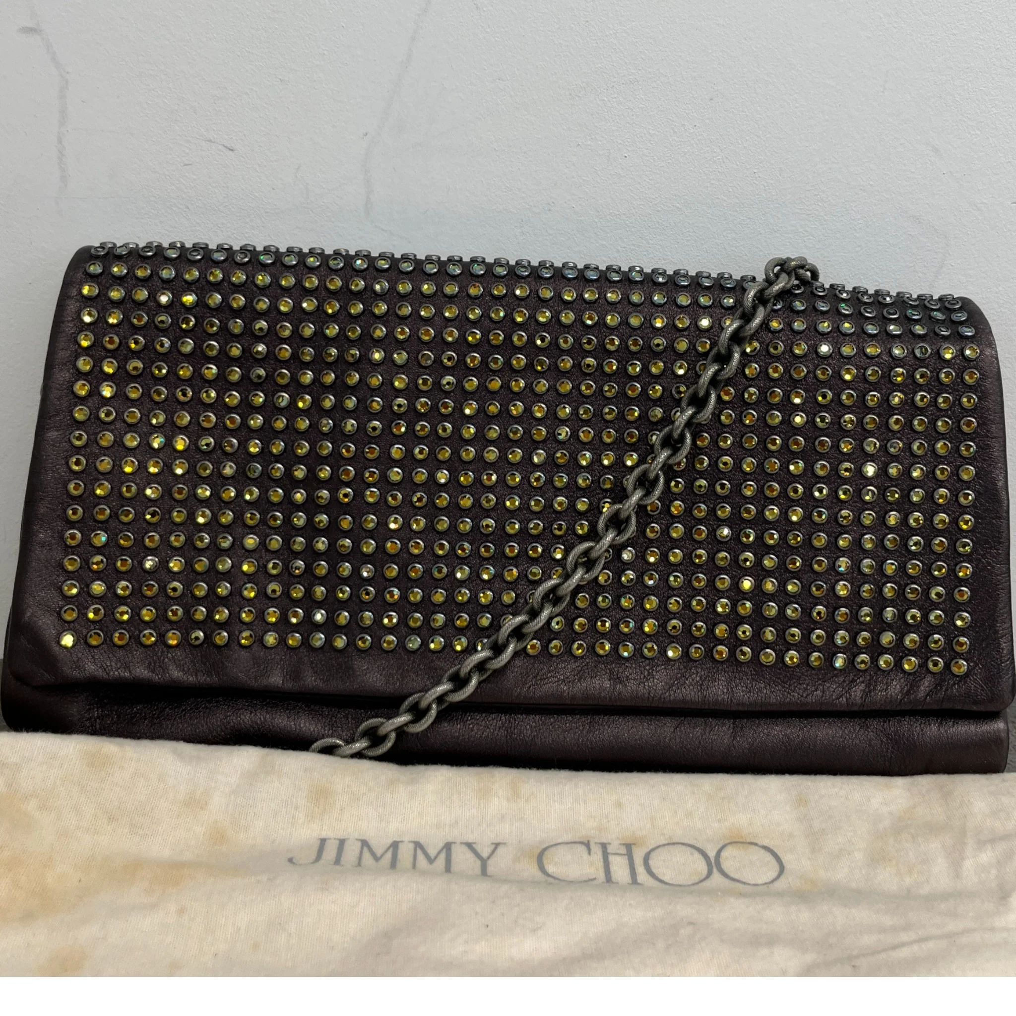 Women's Diamond Motif Clutch Mauve - Image 13