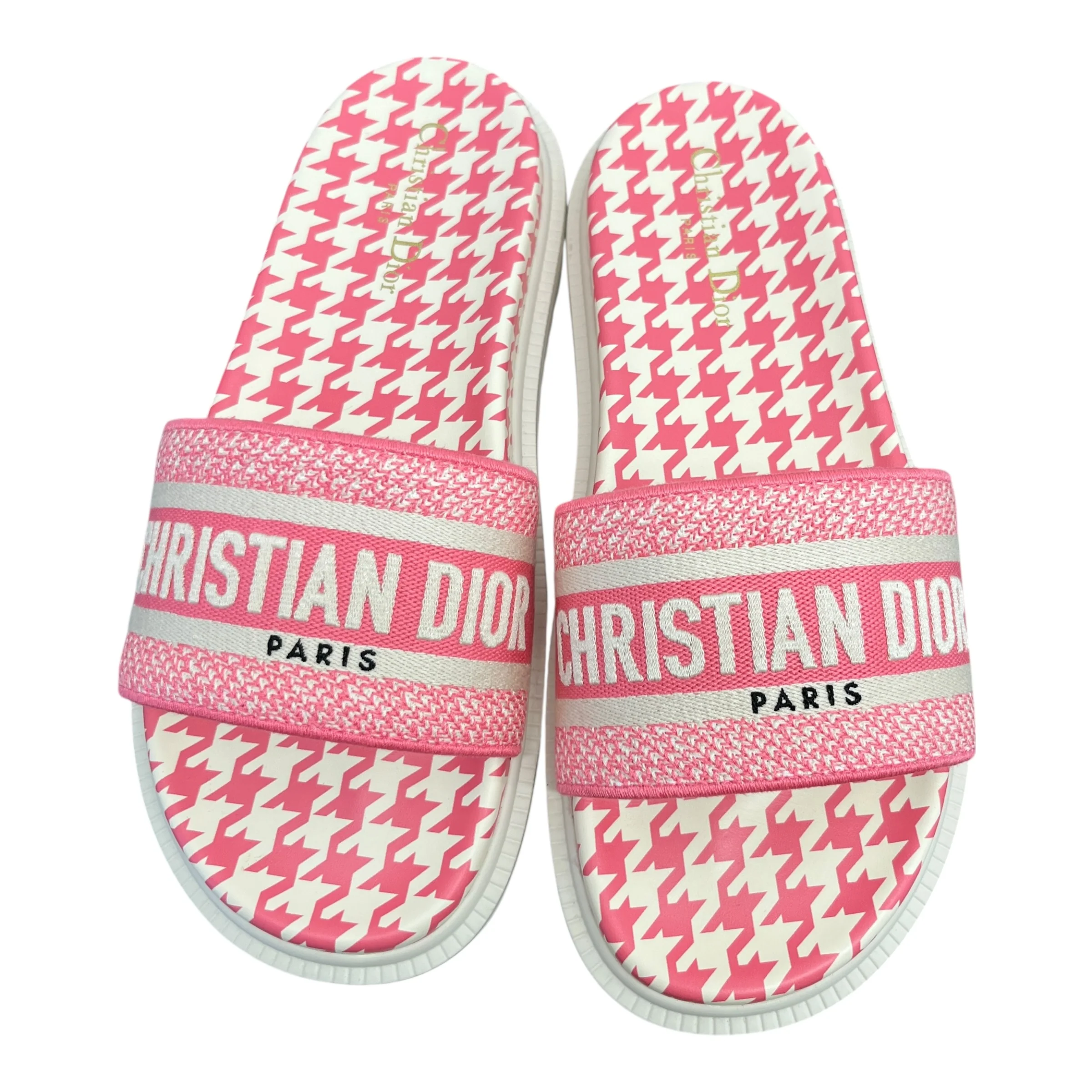 Women's Dway Houndstooth Slides Pink Size EU 40 / UK 7 - Image 6