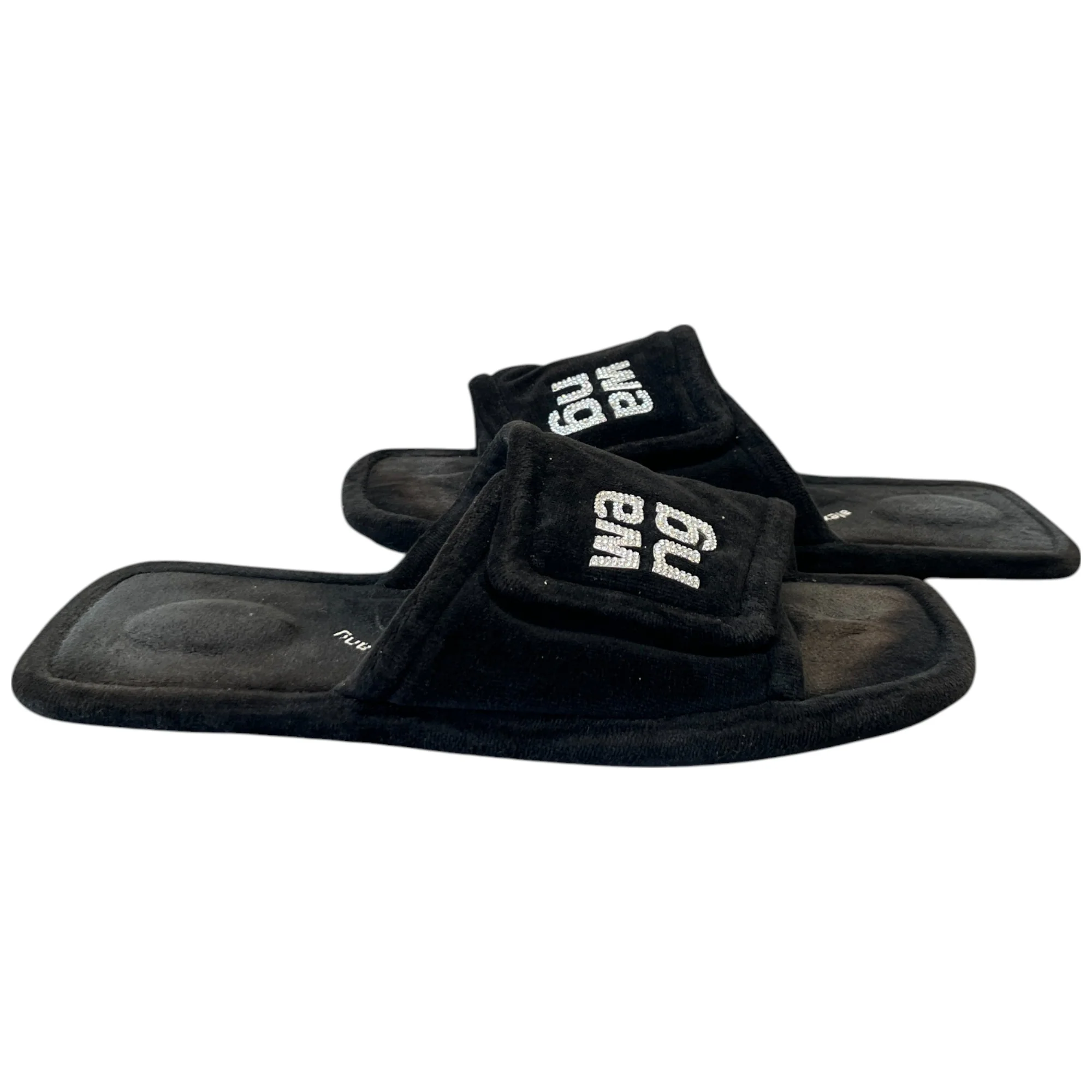 Women's Embellished Logo Slippers Black Size EU 40 / UK 7 - Image 3