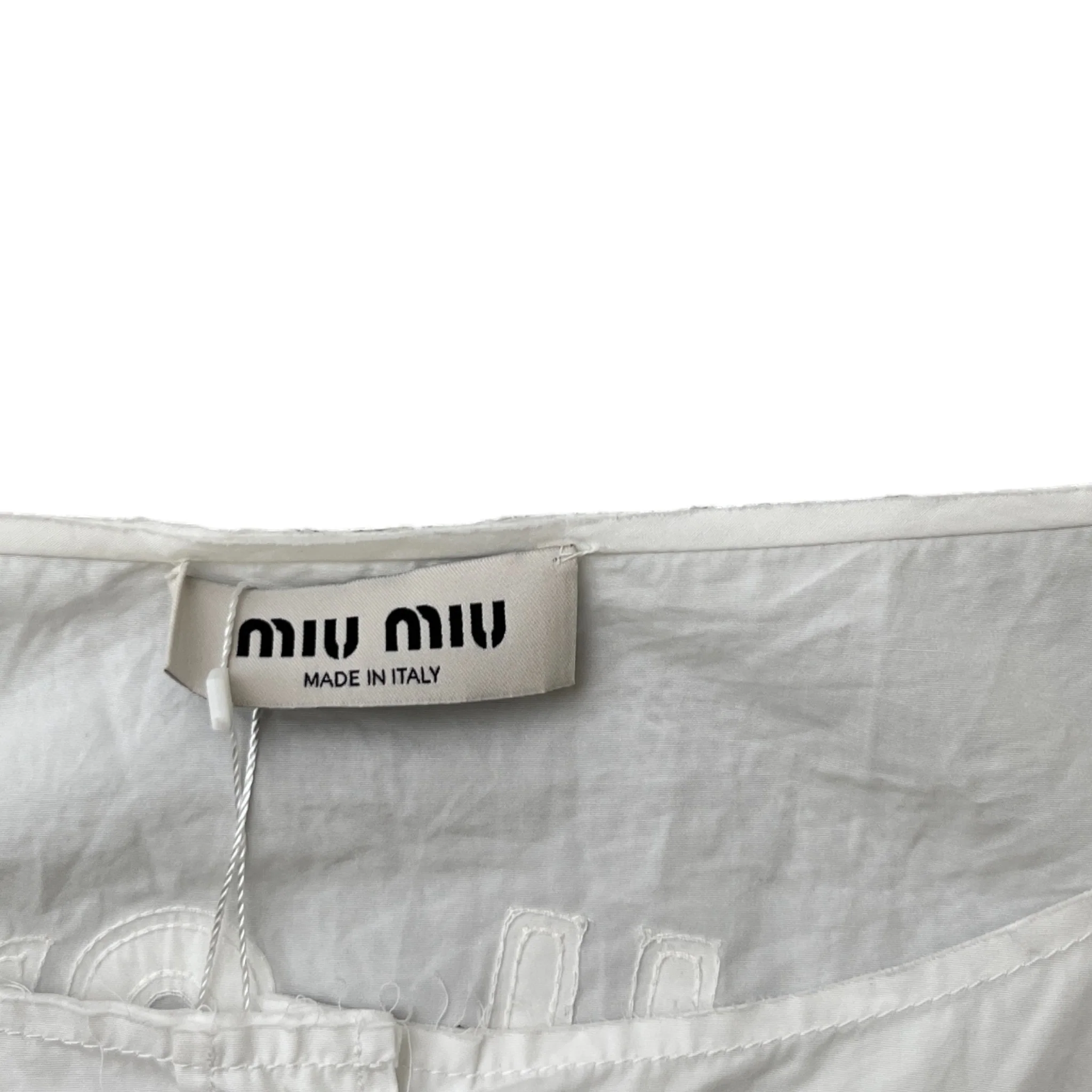 Women's Embroidered Logo Shirt White Size S - Image 6
