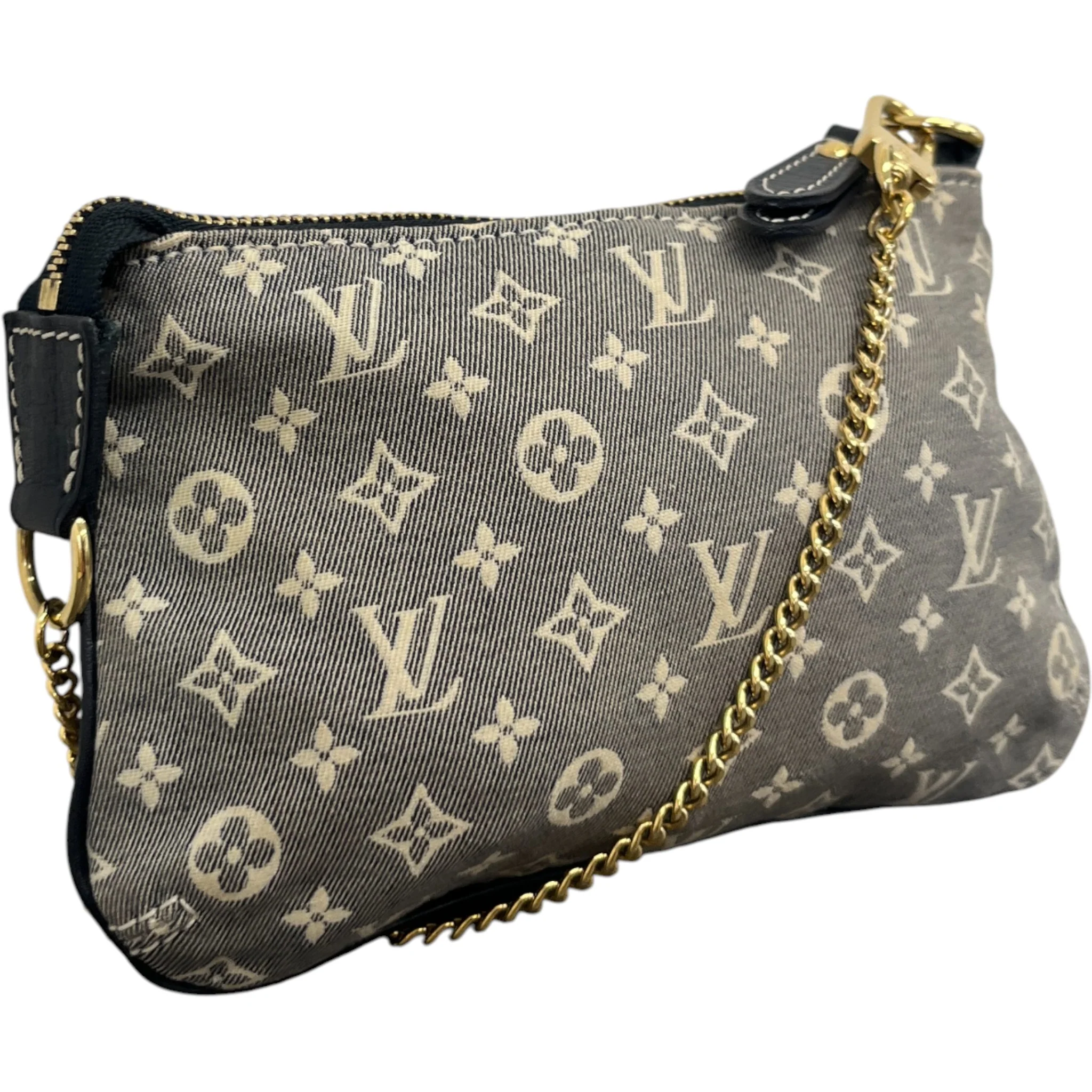 Women's Encre Monogram Idylle Mini Pochette Bag Blue - Image 4