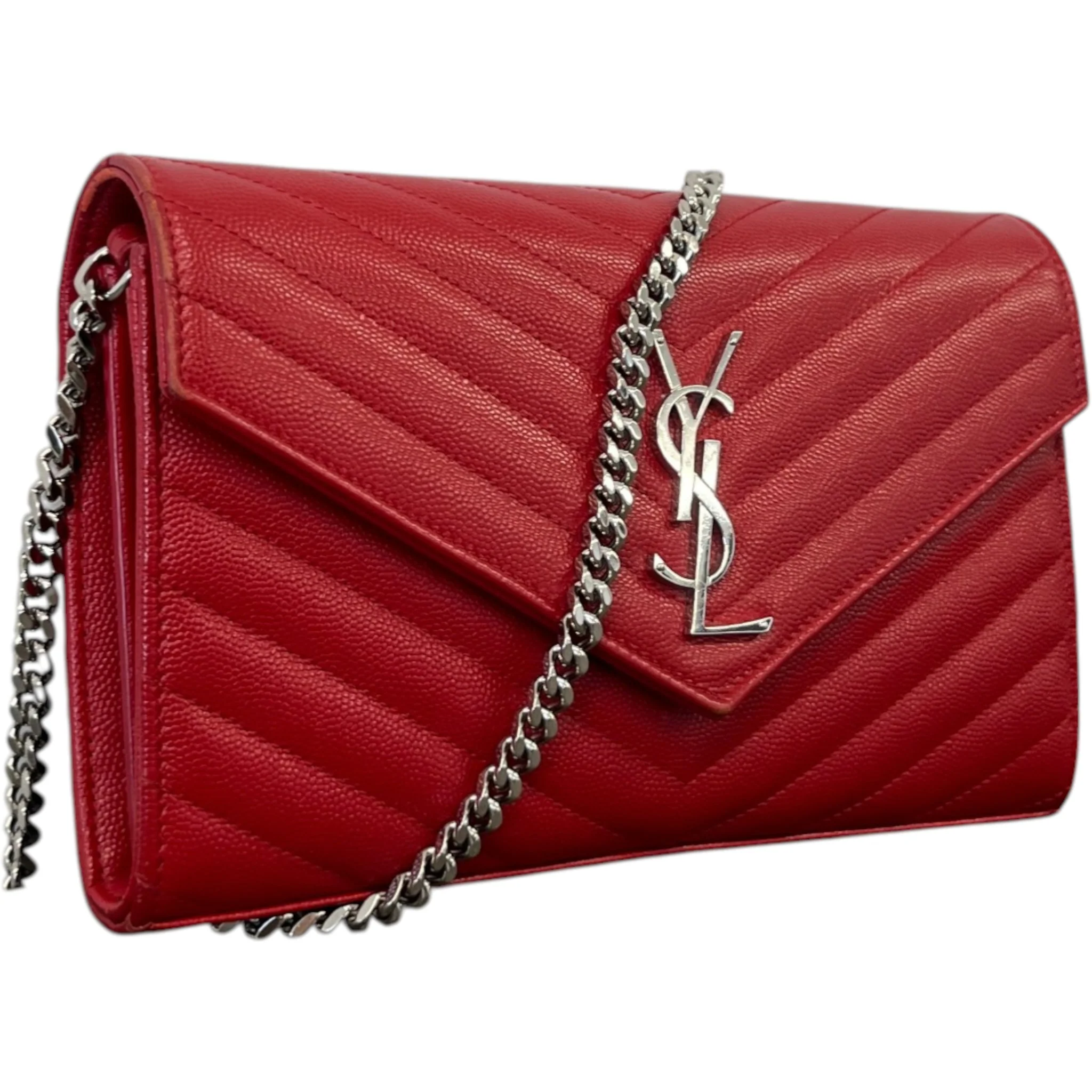 Women's Envelope Chain Bag Red - Image 4