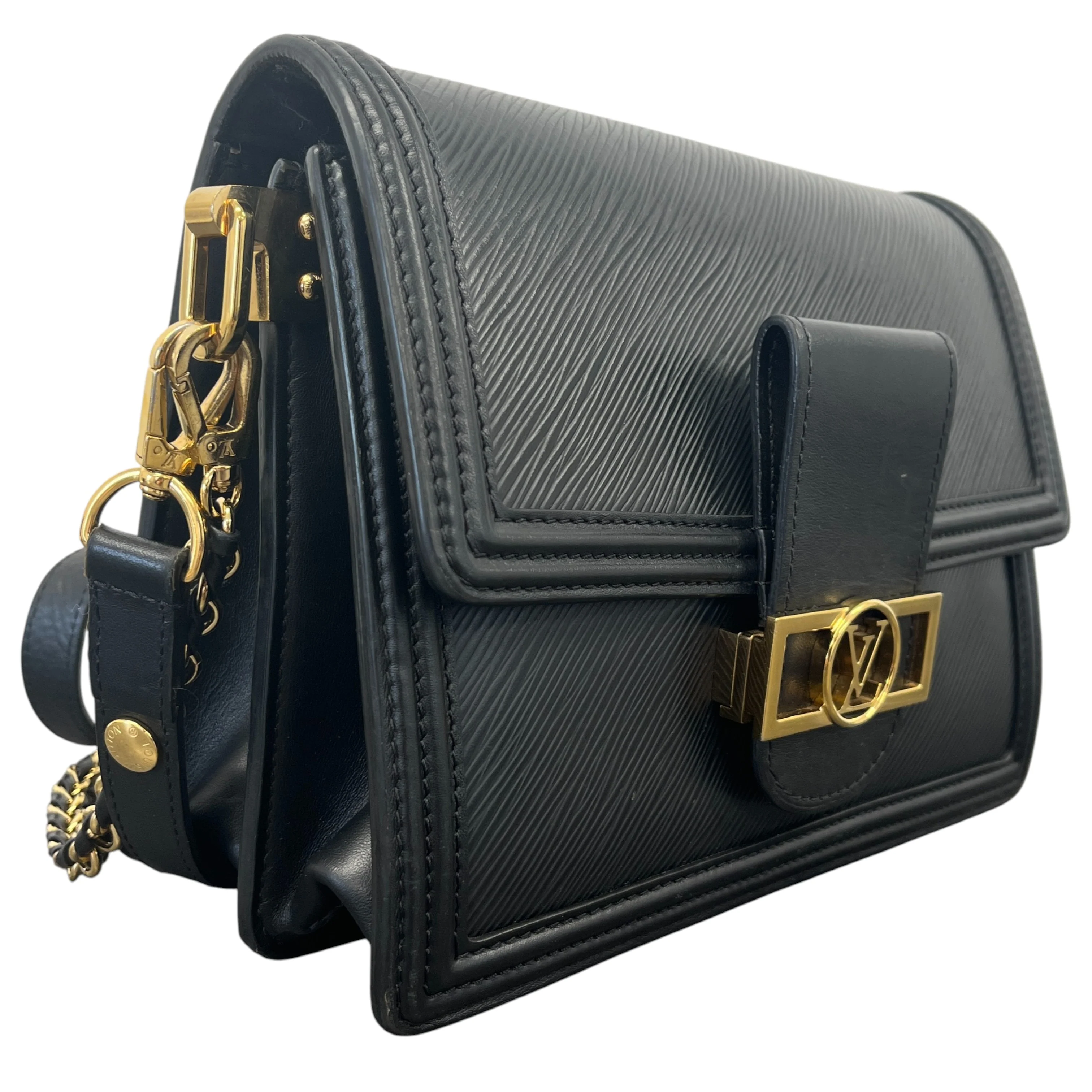 Women's Epi Leather Dauphine Mm Bag Black - Image 4