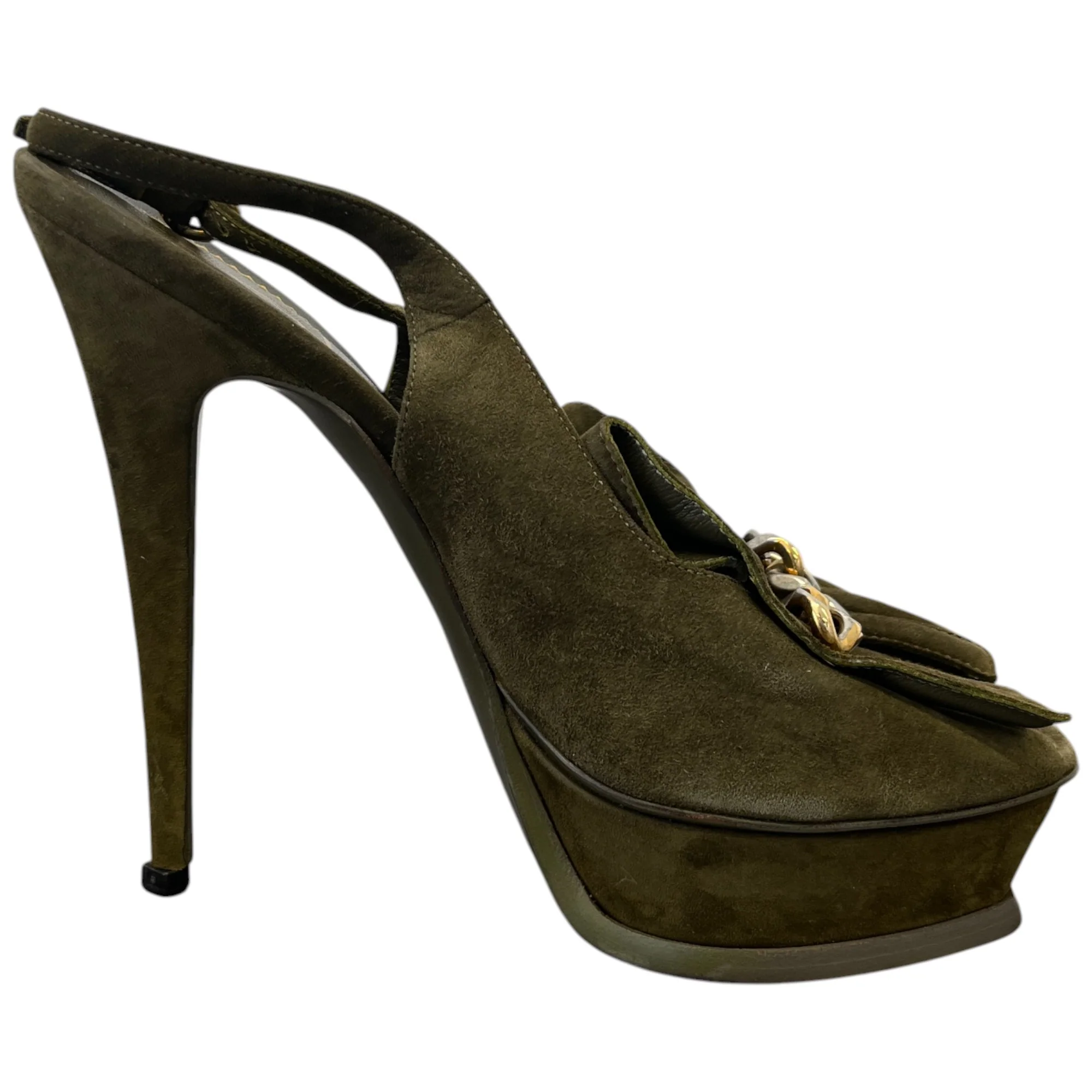 Women's Fringe Chain Detail Heels Green Size EU 38 / UK 5 - Image 4