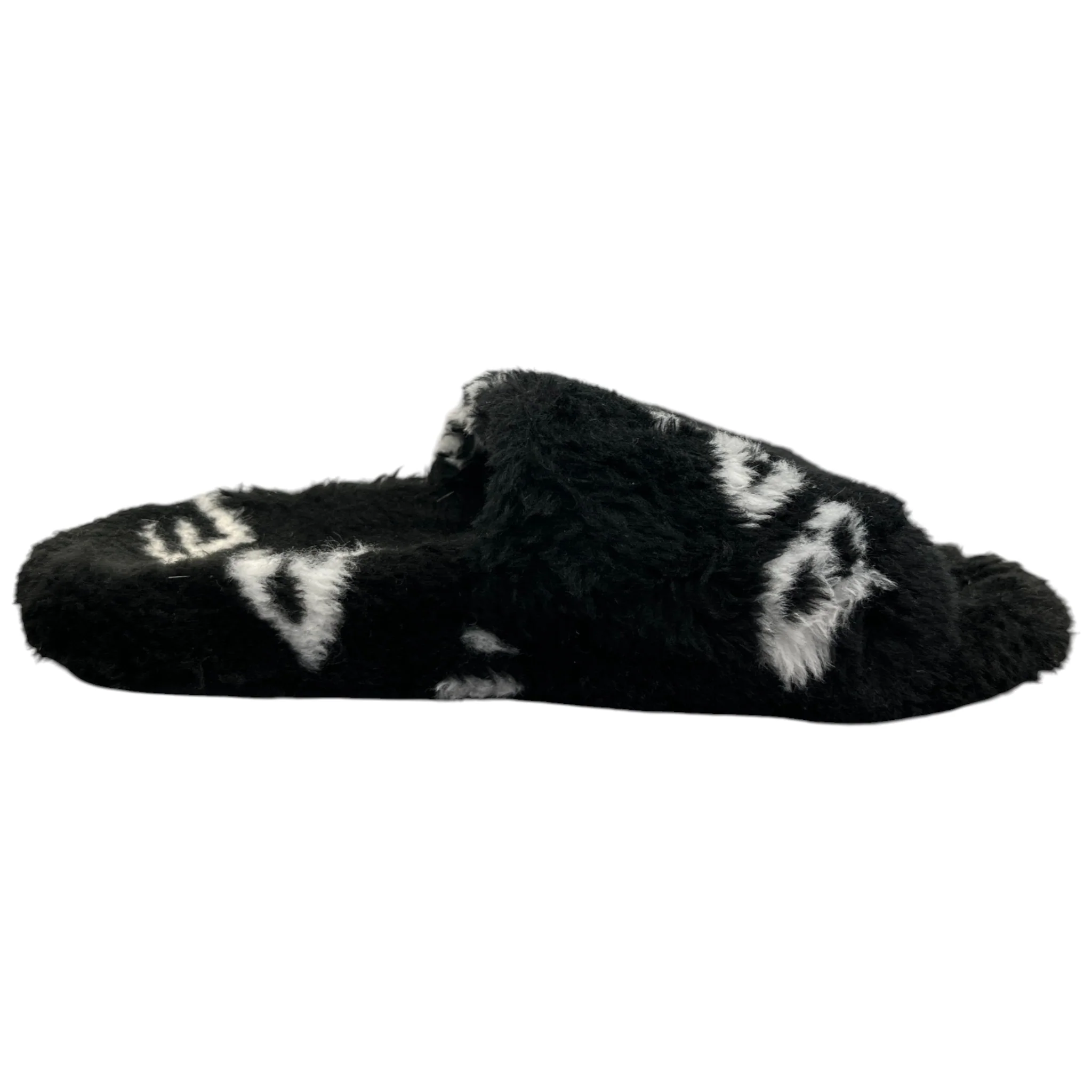 Women's Fur Logo Slides Black Size EU 37 / UK 4 - Image 4
