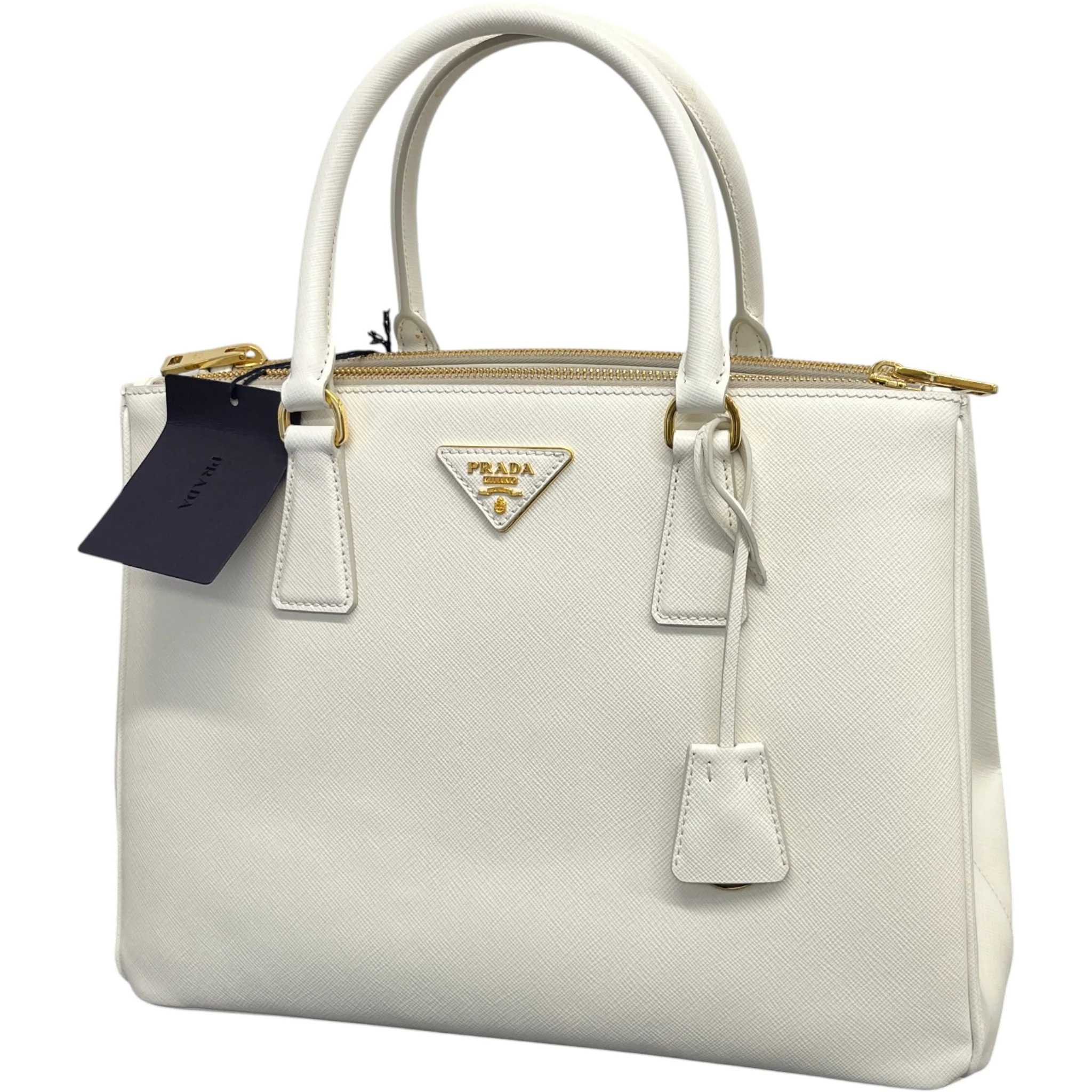 Women's Galleria Saffiano Tote Handbag White - Image 5
