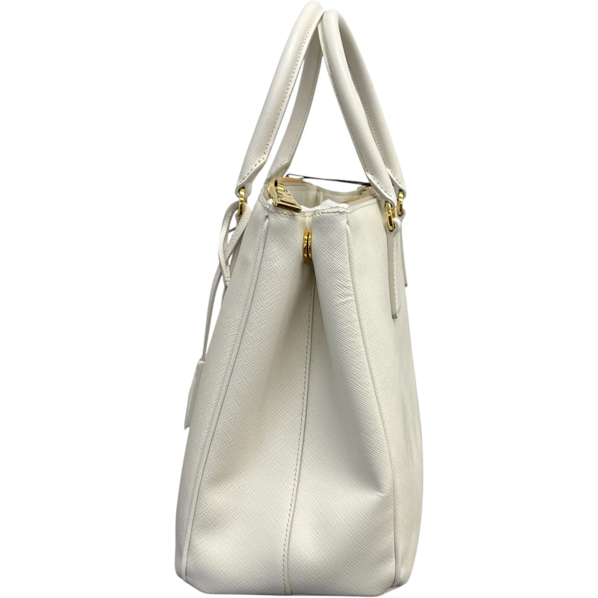 Women's Galleria Saffiano Tote Handbag White - Image 6