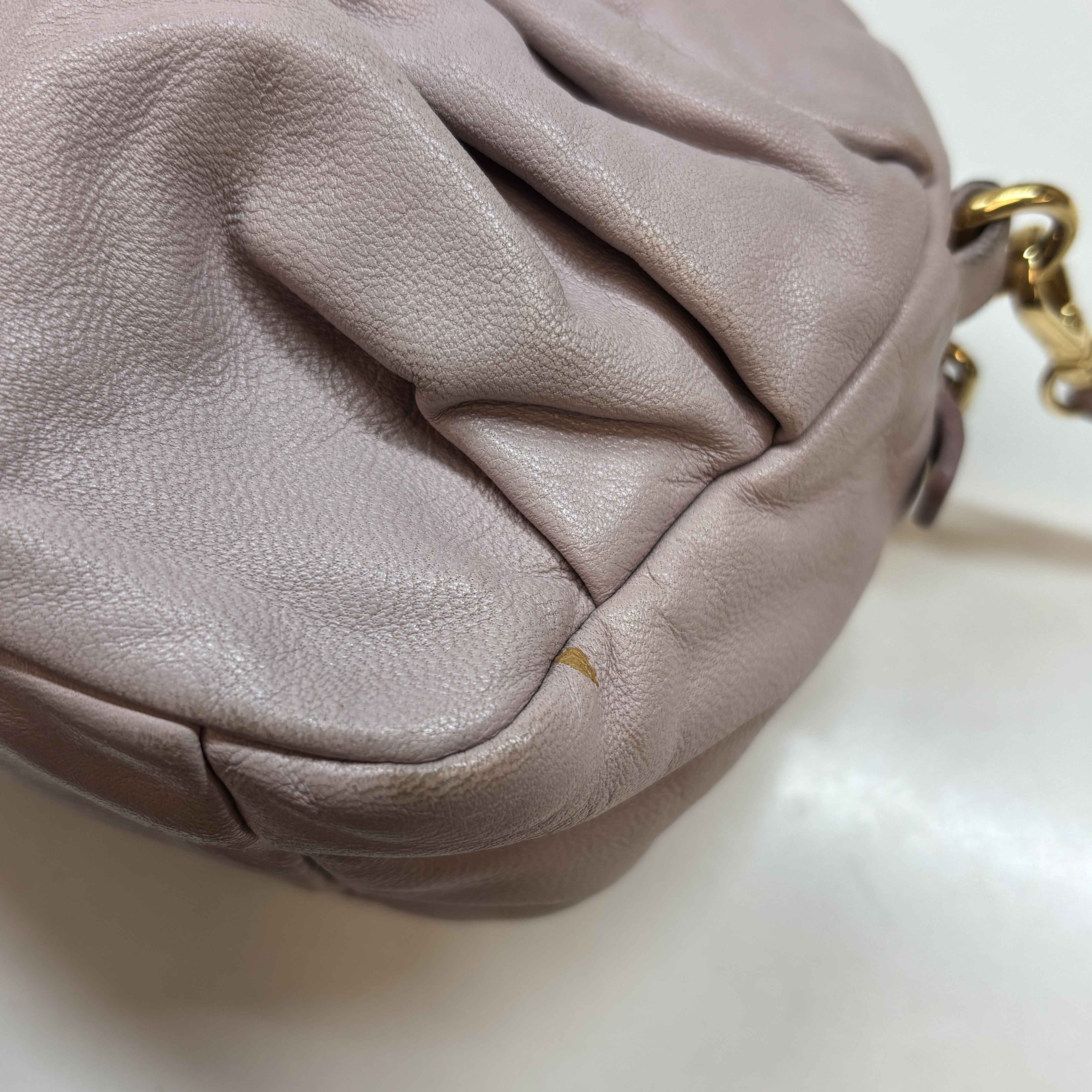Women's Gathered Logo Handbag Pink - Image 11