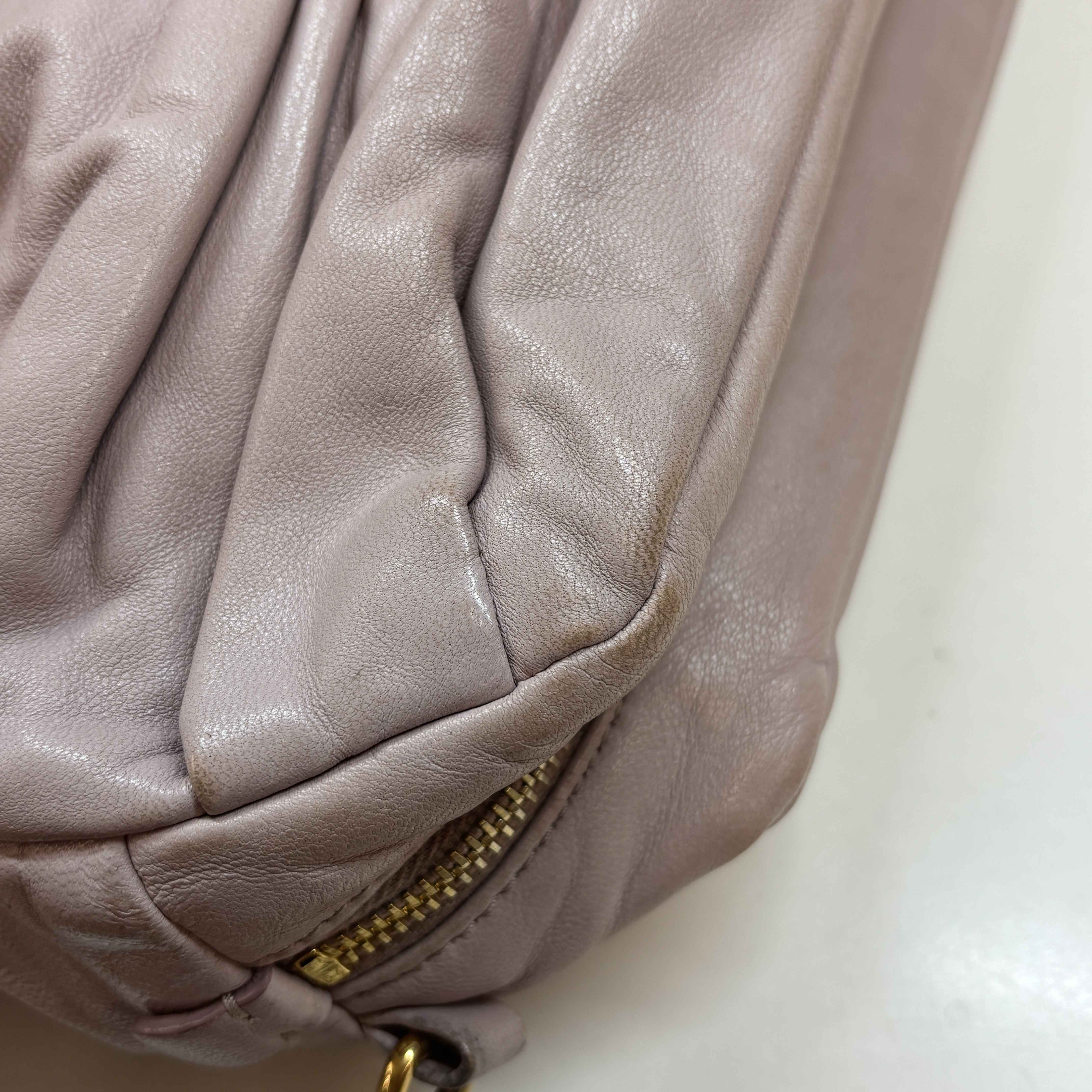 Women's Gathered Logo Handbag Pink - Image 12