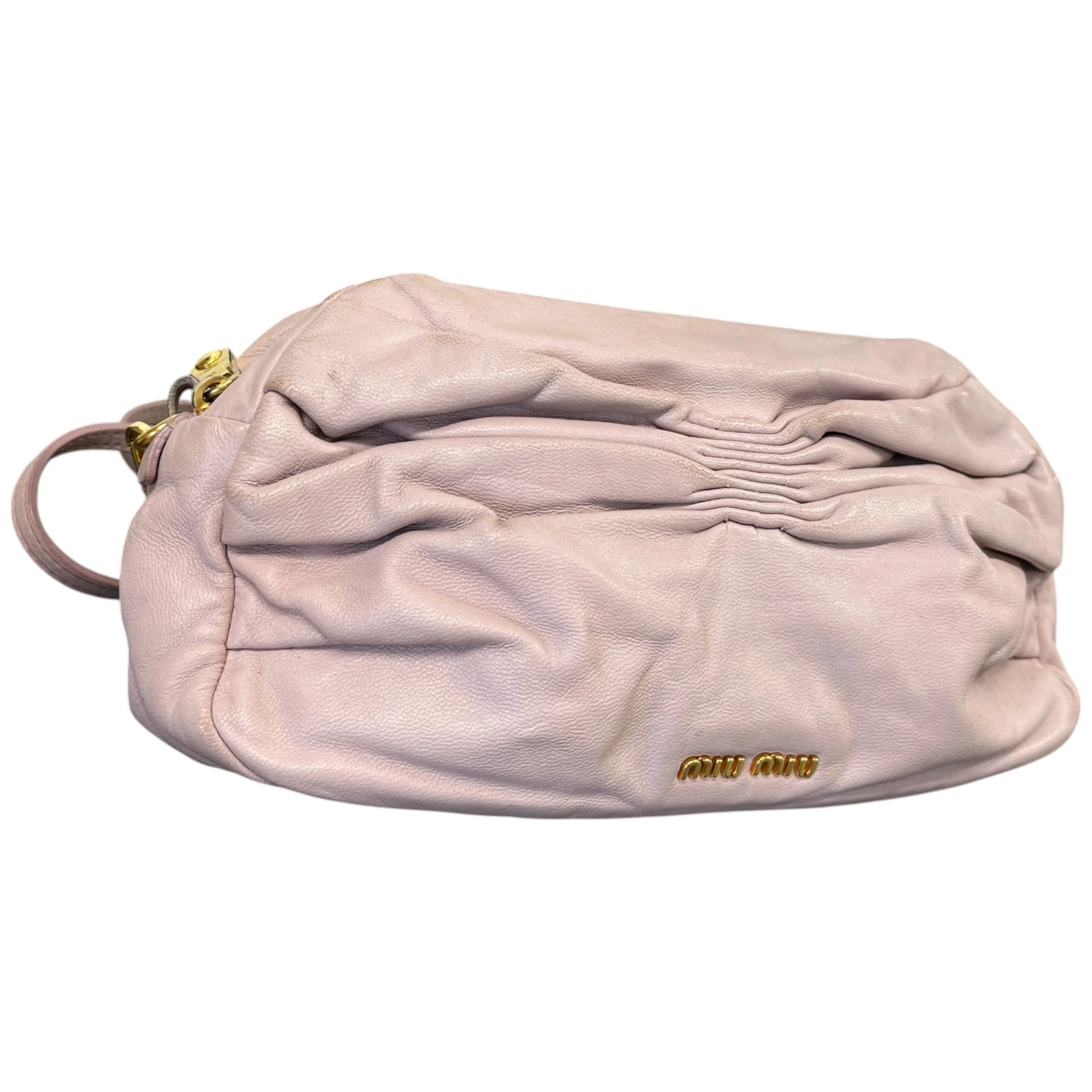 Women's Gathered Logo Handbag Pink - Image 4