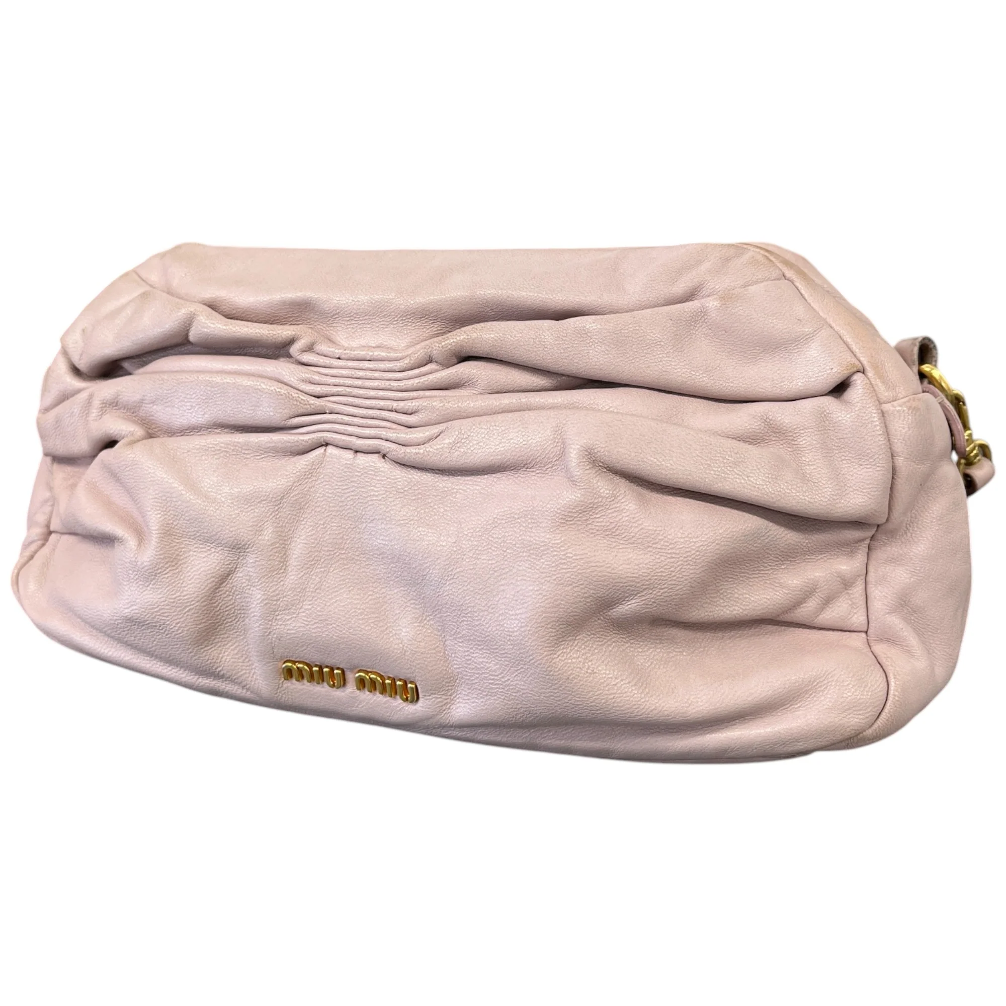 Women's Gathered Logo Handbag Pink - Image 6