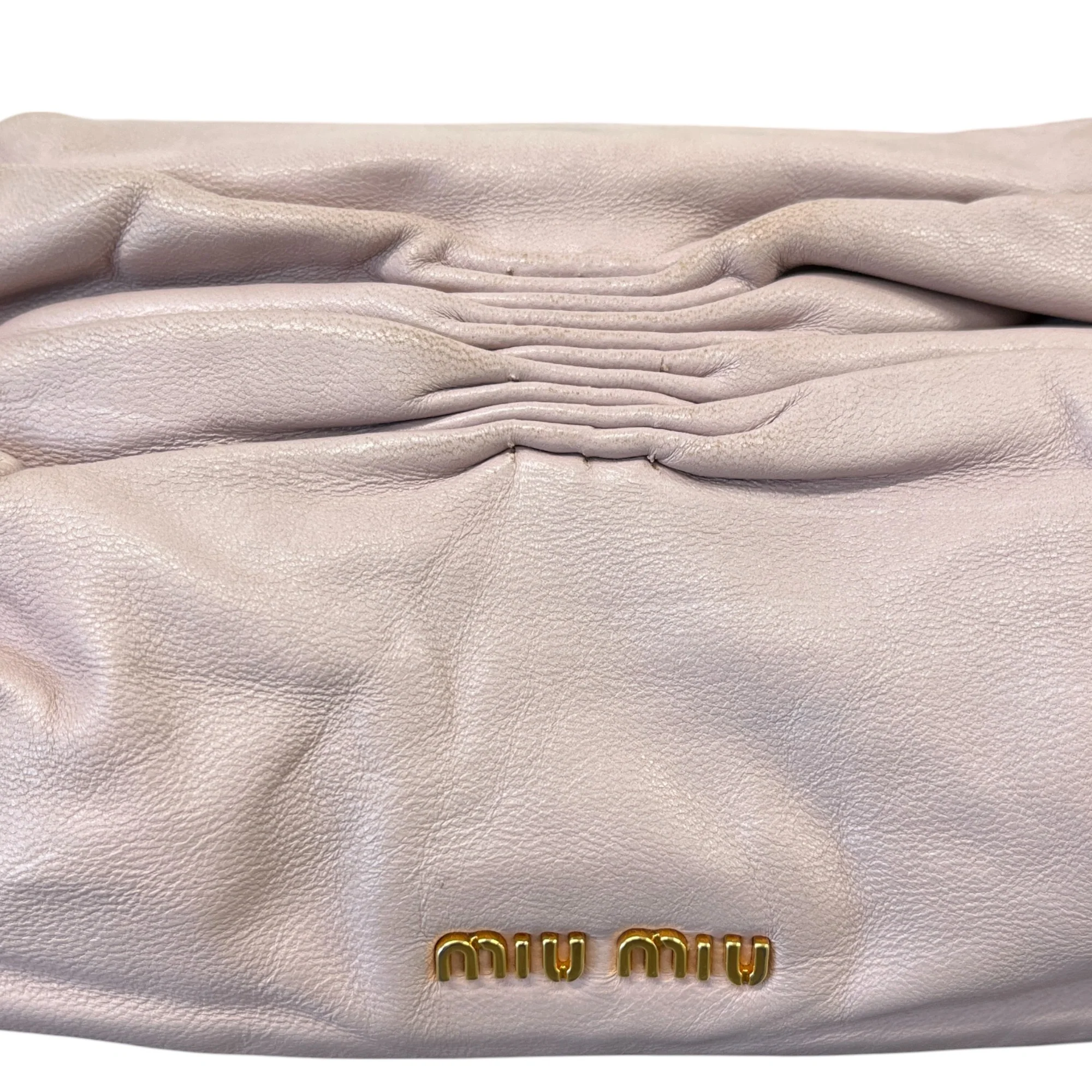 Women's Gathered Logo Handbag Pink - Image 7