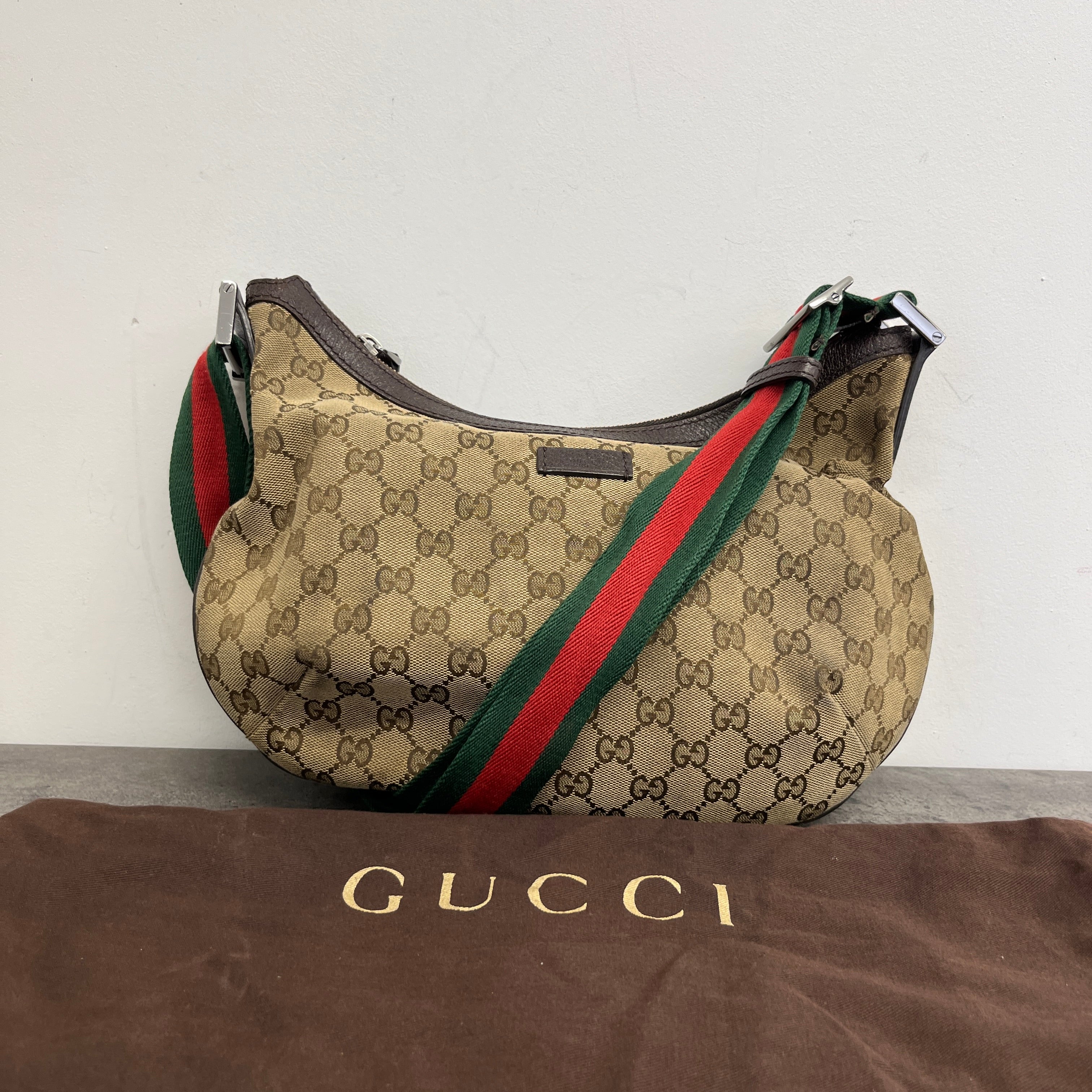 Women's Gg Canvas Sherry Line Bag Brown - Image 15
