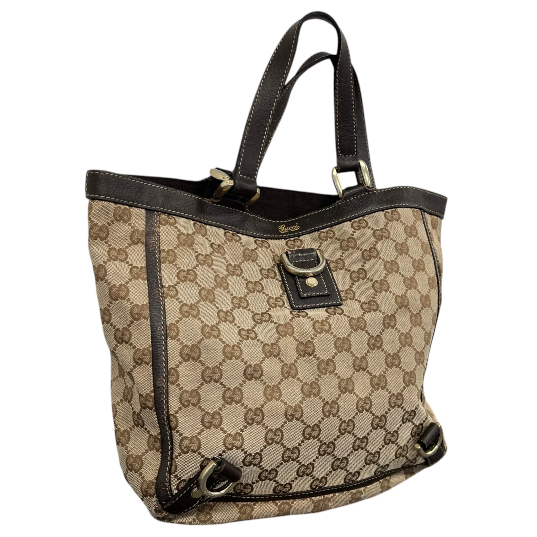 Women's Gg Canvas Small Abbey Tote Handbag Beige - Image 3