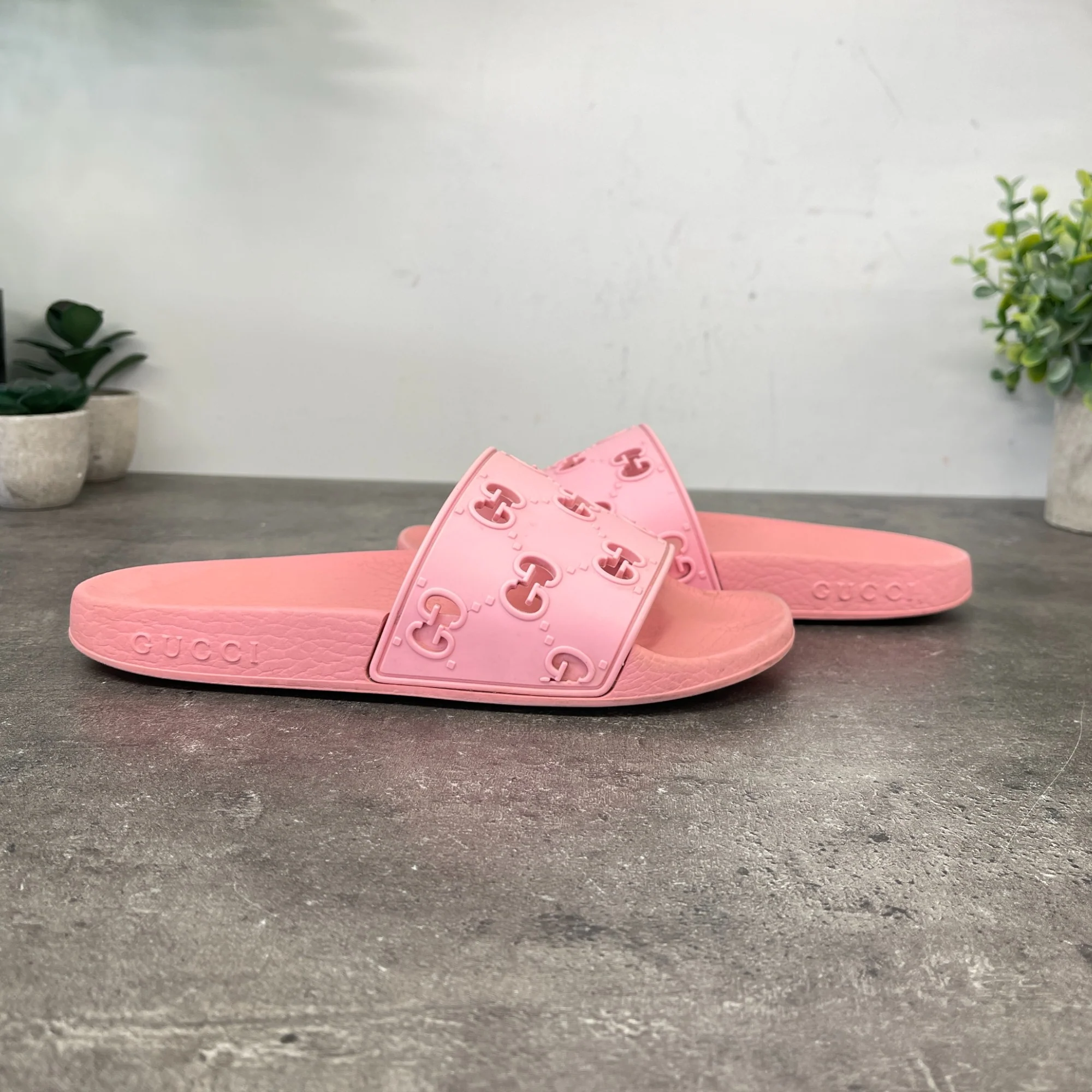 Women's Gg Cut Out Slides Pink Size EU 36 / UK 3 - Image 12