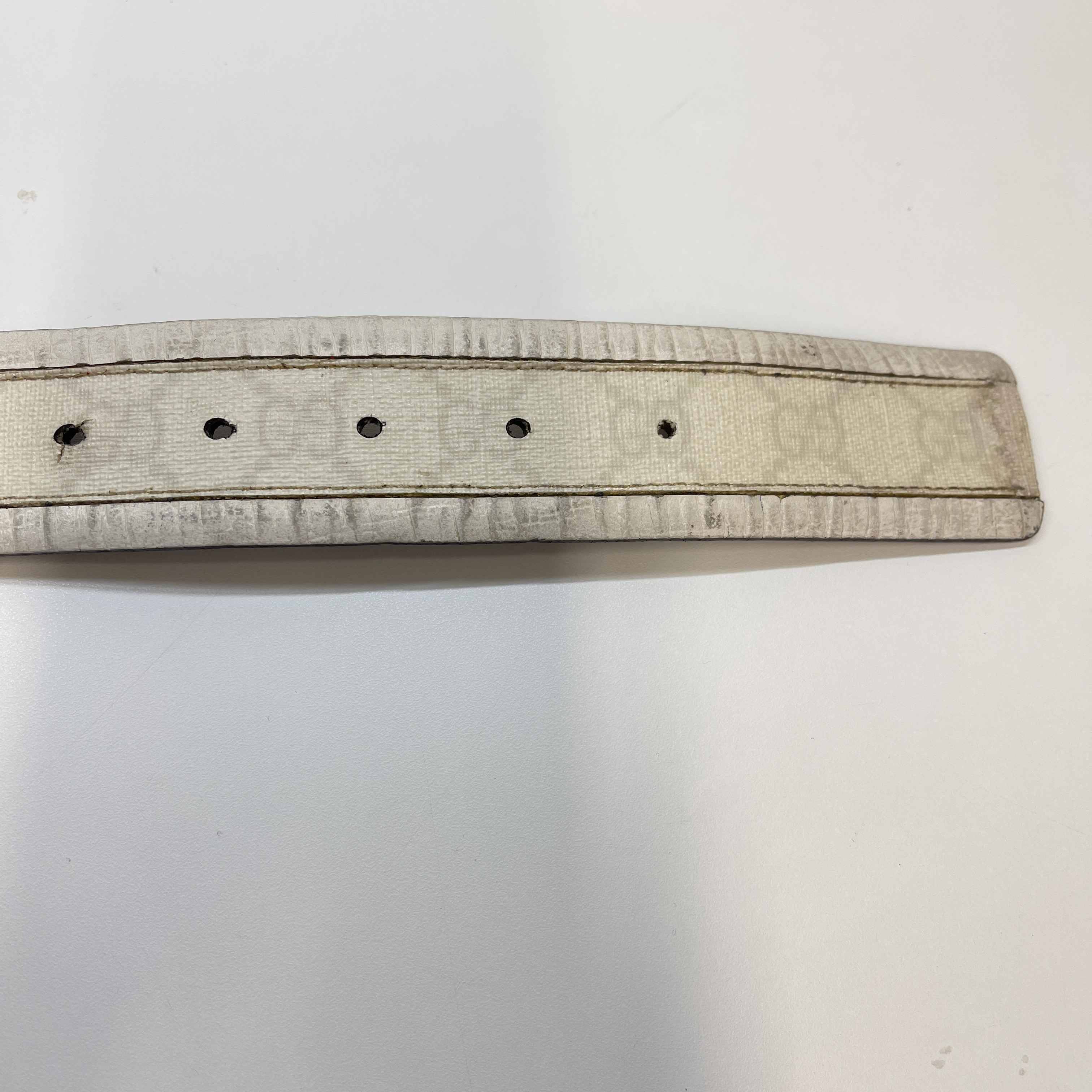 Women's Gg Interlocking Buckle Belt White Size Waist 32" - Image 11
