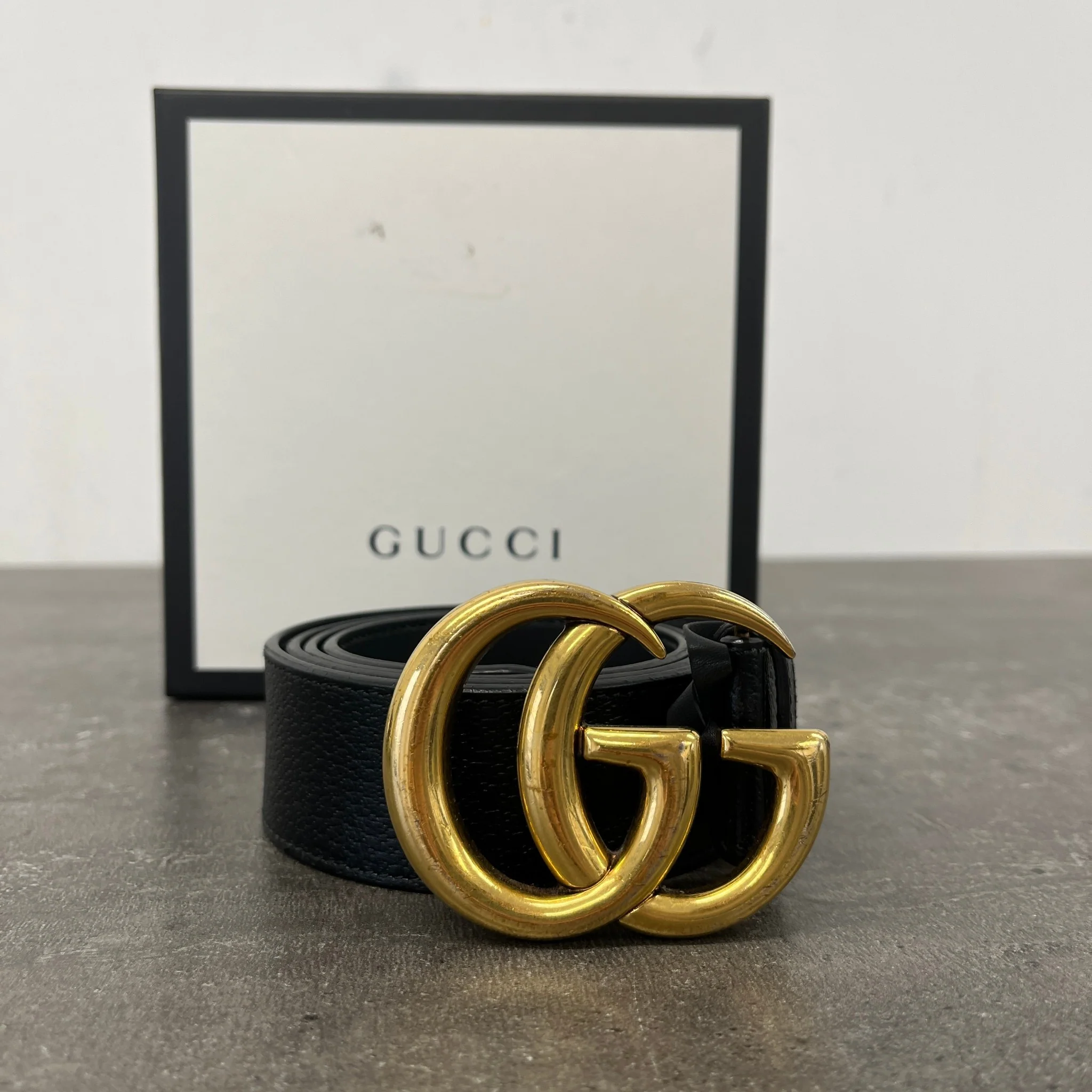 Women's Gg Marmont Belt Black Size 95cm / UK 14 - Image 7