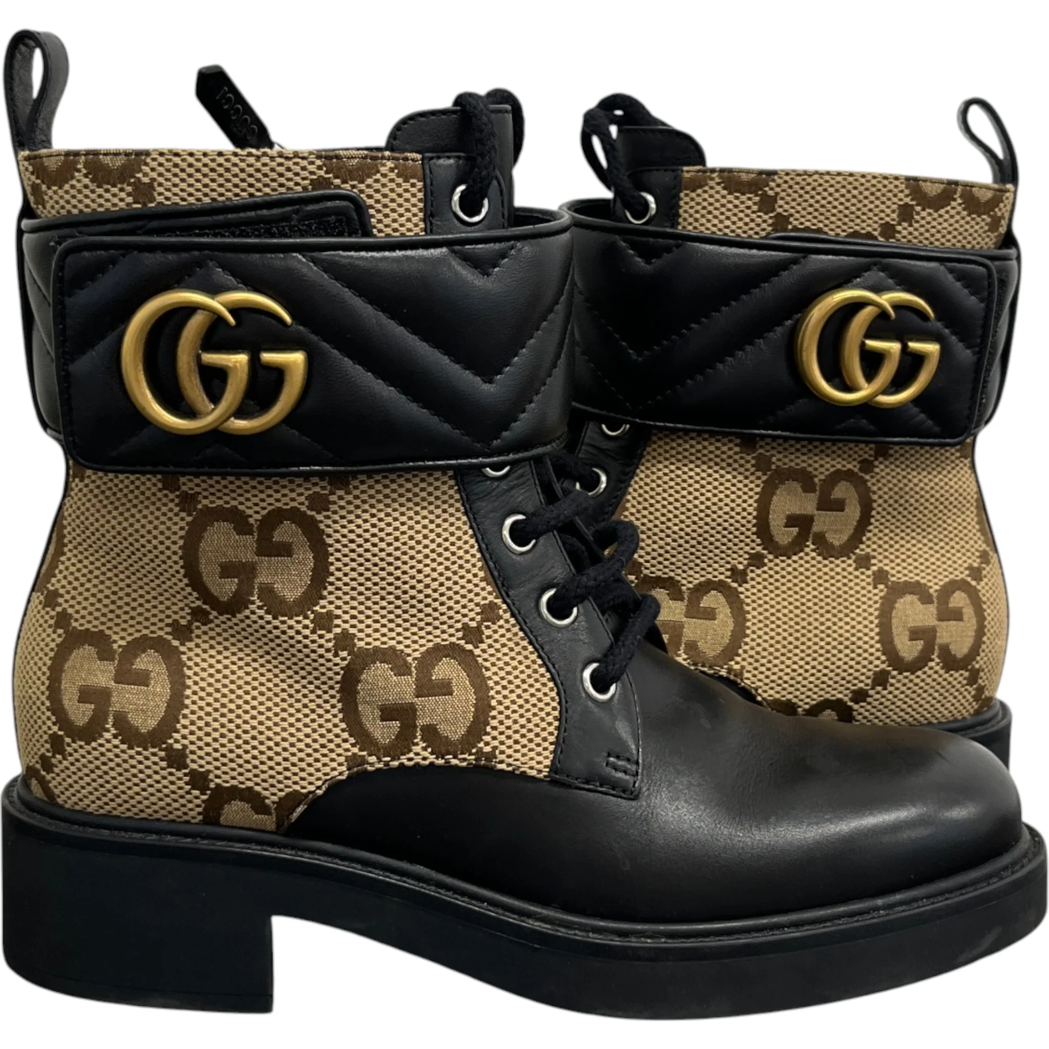 Women's Gg Marmont Round Toe Ankle Boots Black Size EU 36.5 / UK 3.5 - Image 3
