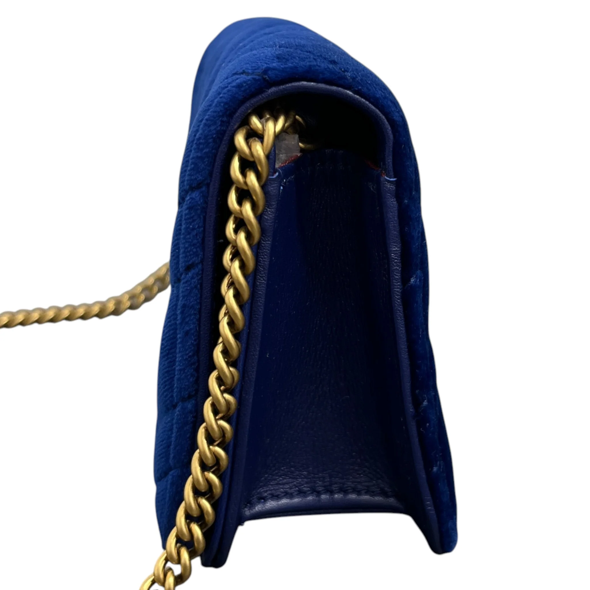 Women's Gg Marmont Super Mini Handbag Blue - Image 6