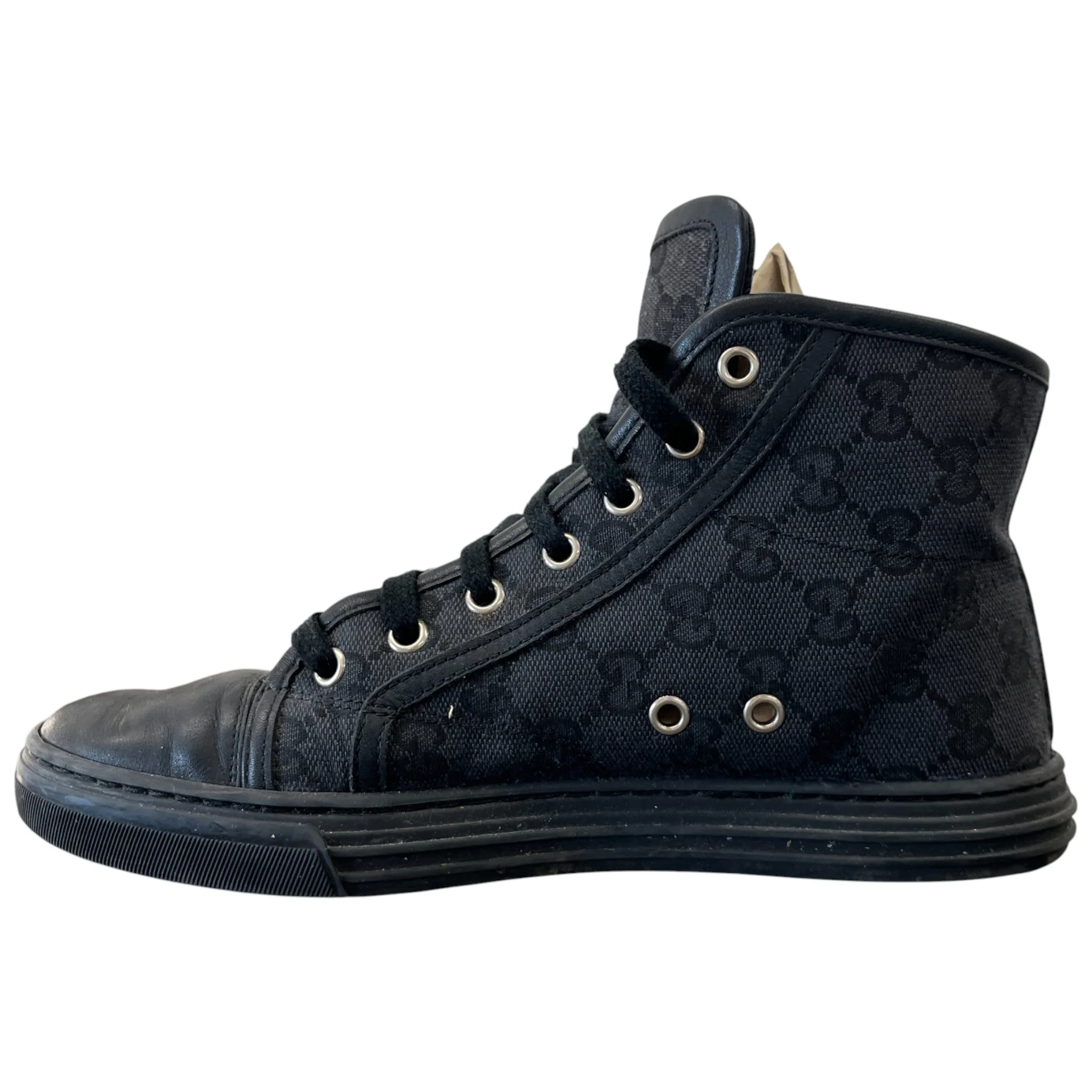 Women's Gg Monogram High Trainers Black Size EU 37 / UK 4 - Image 2