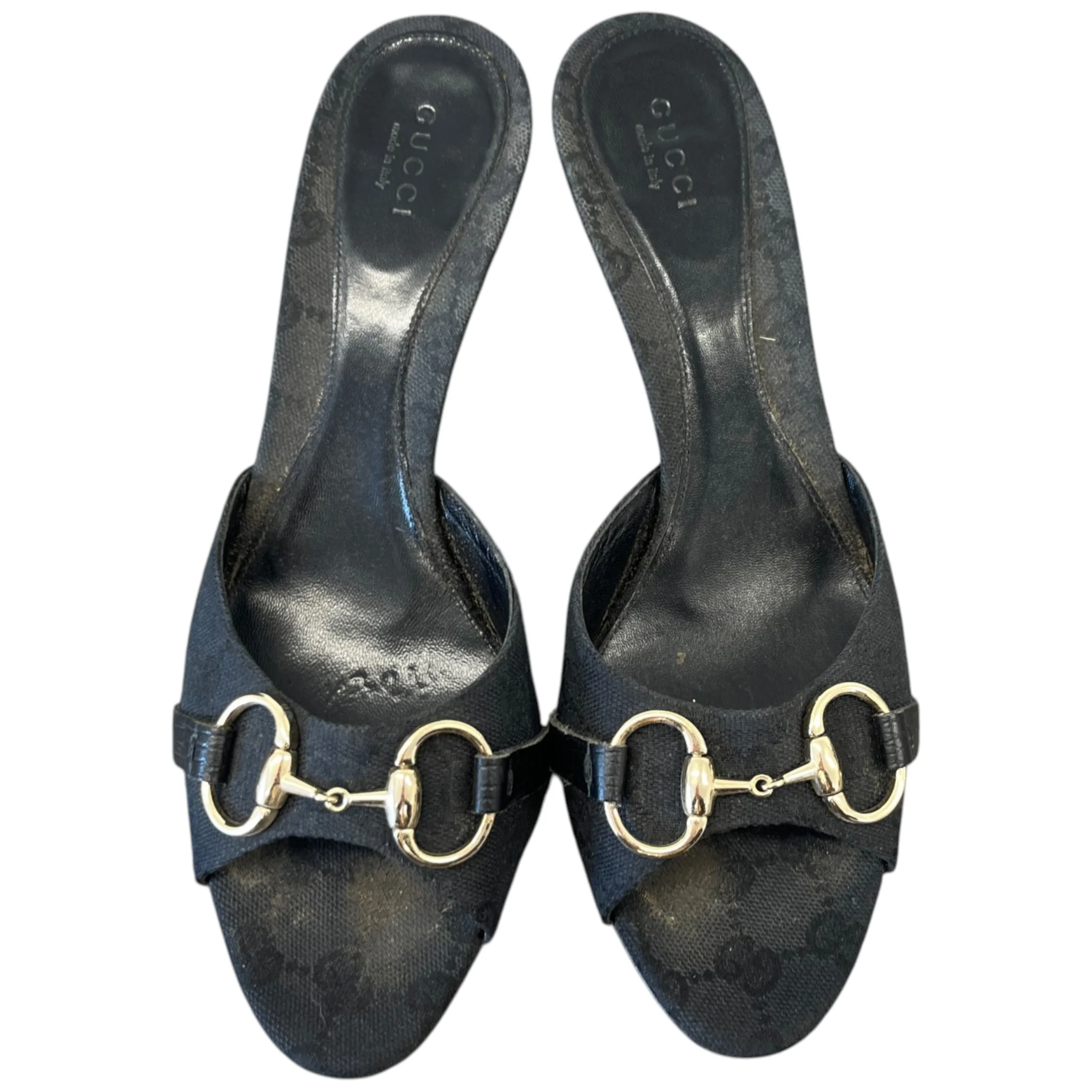Women's Gg Monogram Horsebit Heels Black Size EU 38.5 / UK 5.5 - Image 6