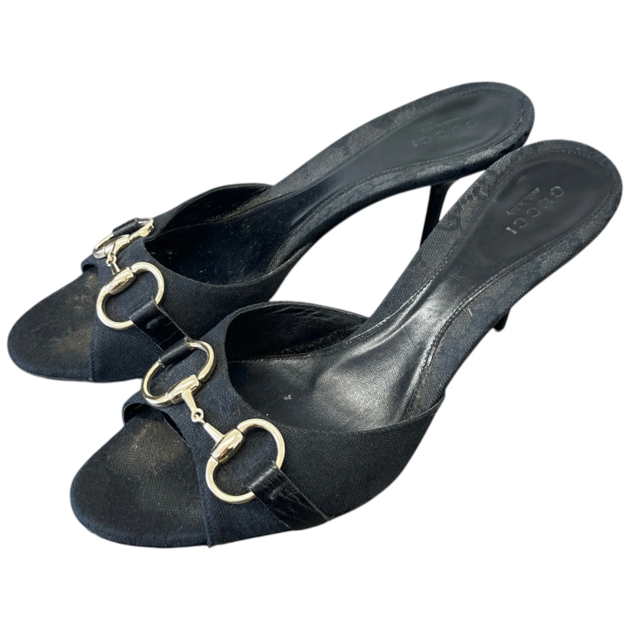 Women's Gg Monogram Horsebit Heels Black Size EU 38.5 / UK 5.5 - Image 9