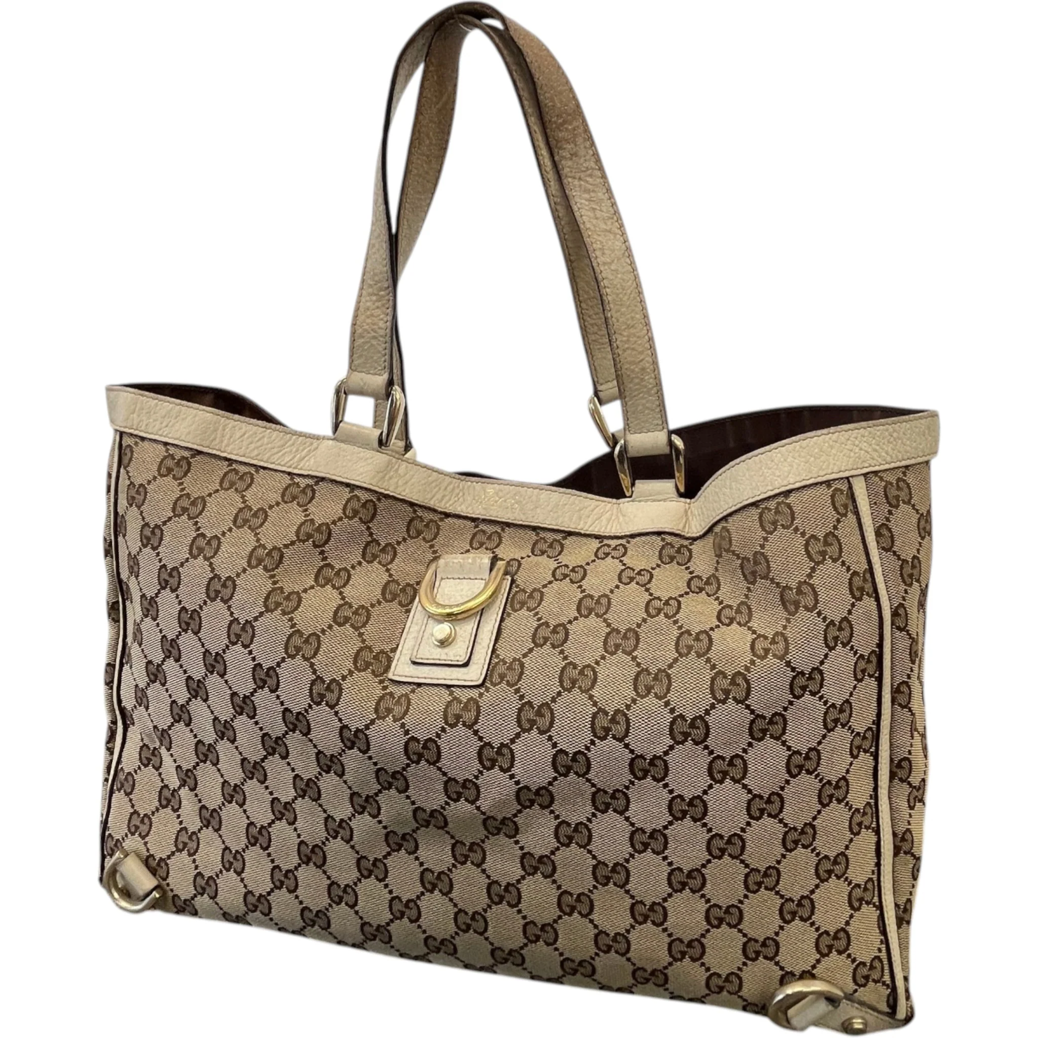 Women's Gg Supreme Abbey D-Ring Tote Bag Beige - Image 4