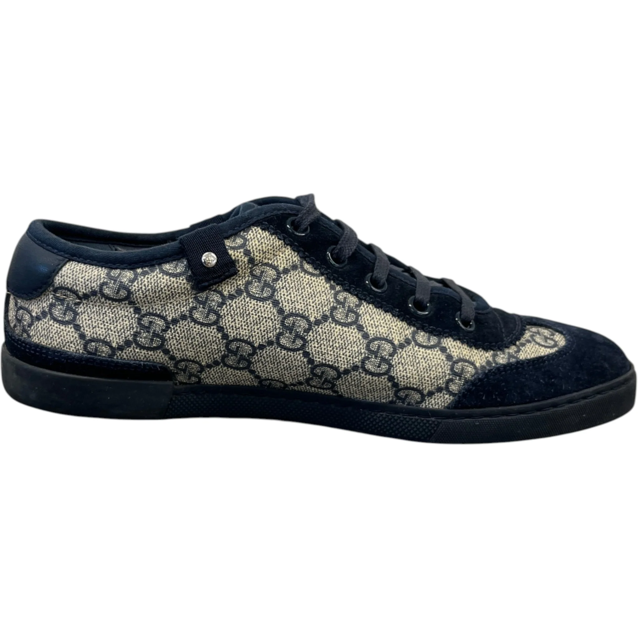 Women's Gg Supreme Canvas Low Trainers Navy Size EU 35.5 / UK 2.5 - Image 4