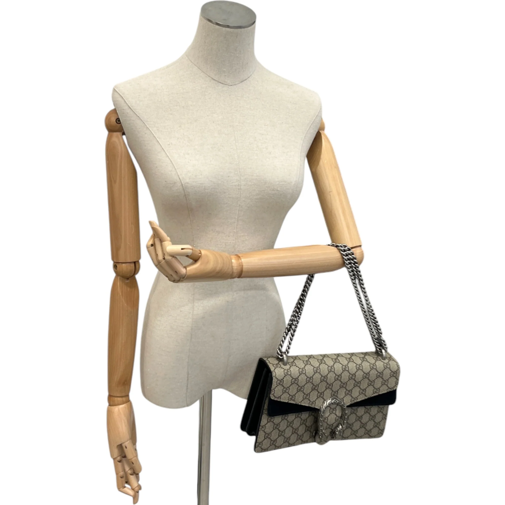 Women's Gg Supreme Dionysus Handbag Black - Image 2