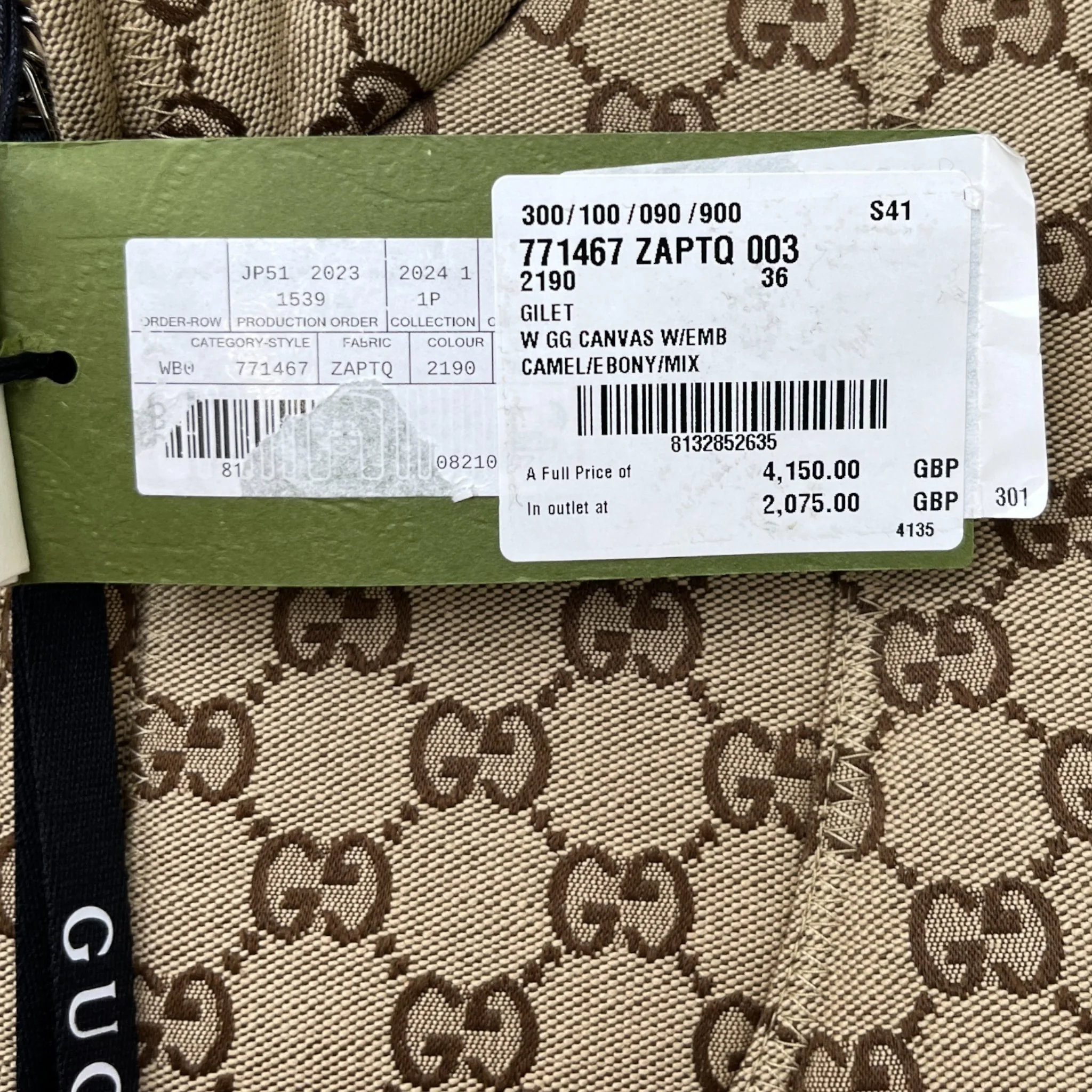 Women's Gg Supreme Gilet Brown Size IT 36 / UK 4 - Image 9