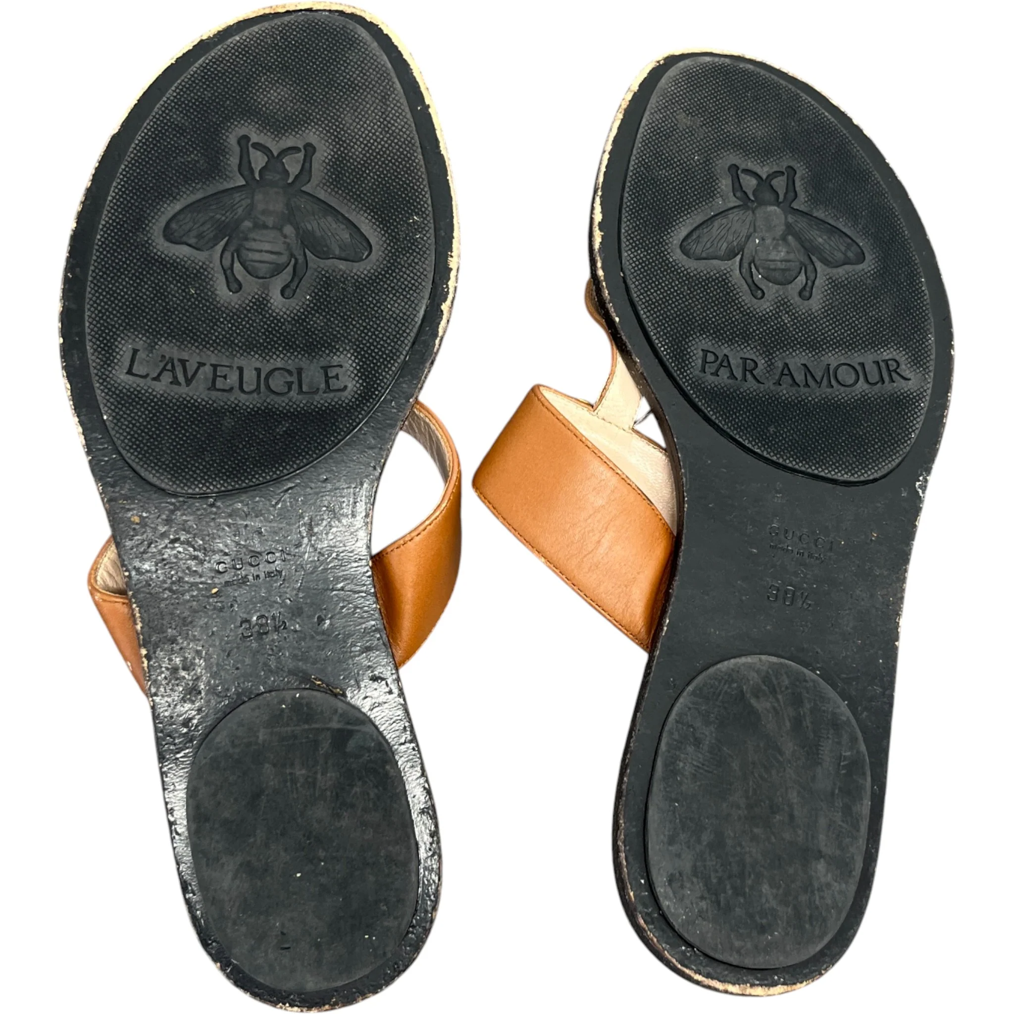 Women's Gg Thong Sandals Brown Size EU 38.5 / UK 5.5 - Image 10