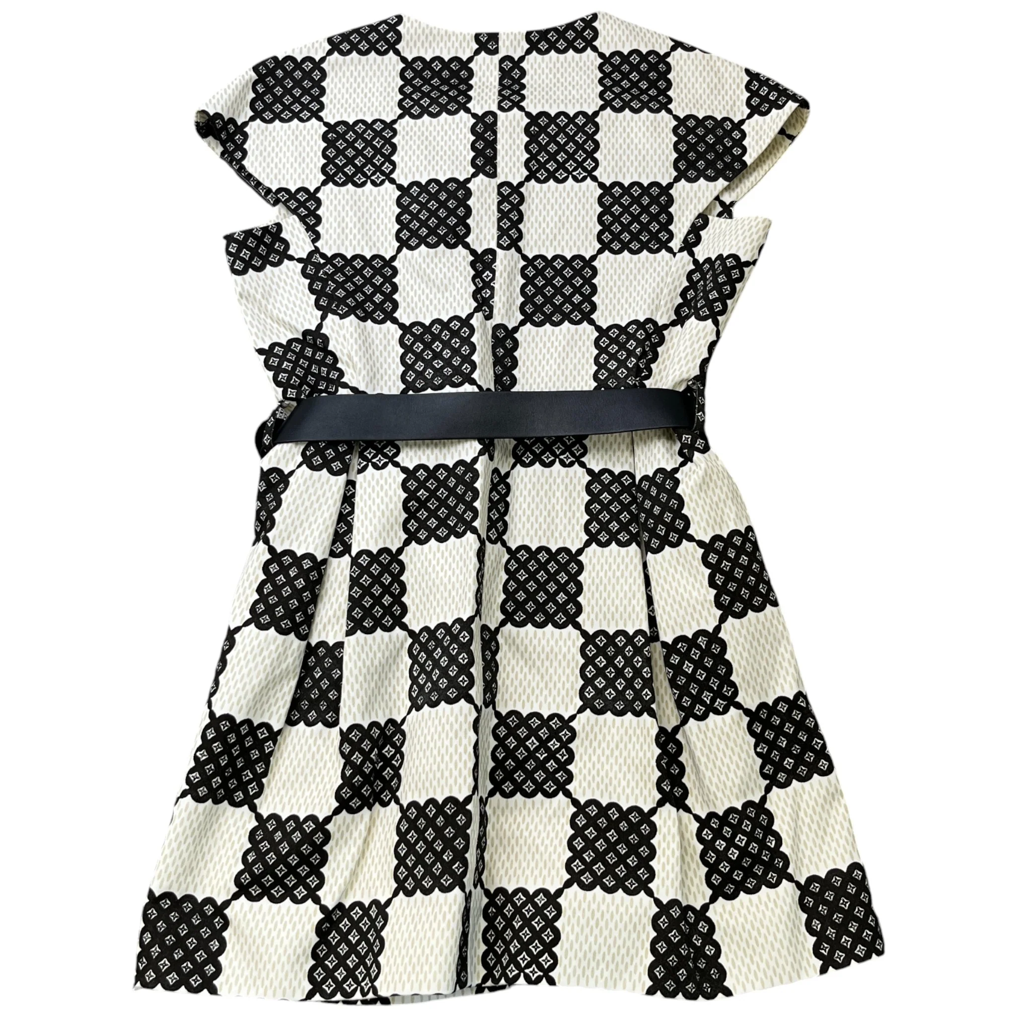 Women's Graphic Damier Dress Top Black Size M - Image 2