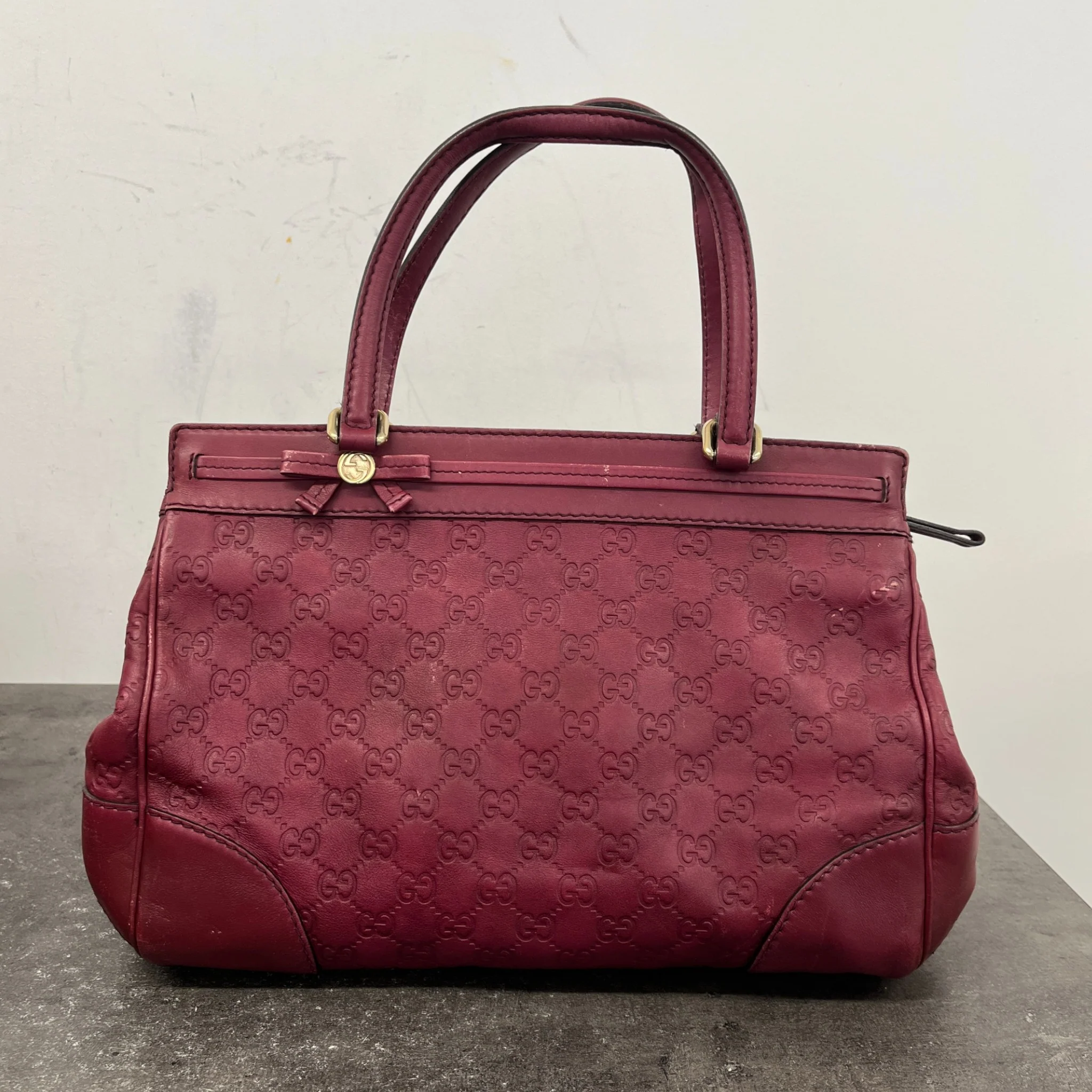 Women's Guccissima Bag Burgundy - Image 8