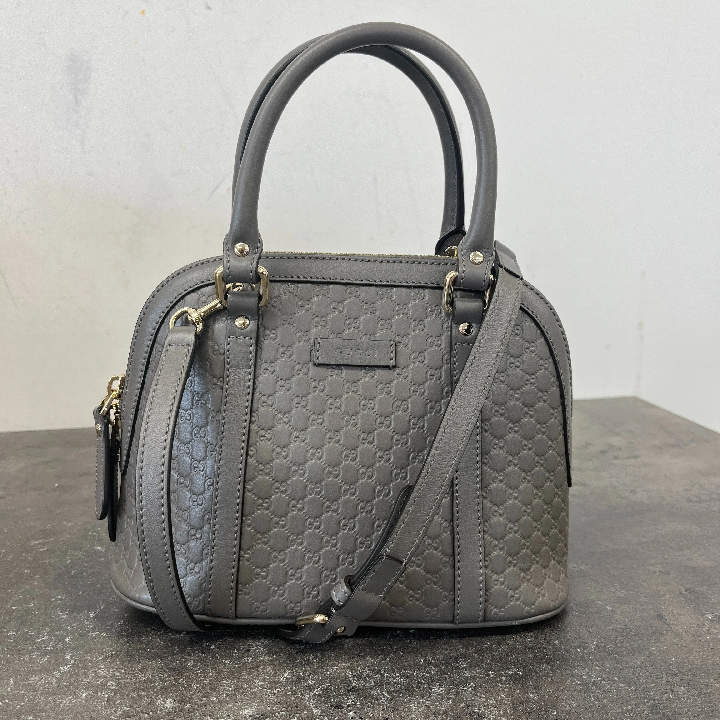 Women's Guccissima Dome Small Bag Grey - Image 8