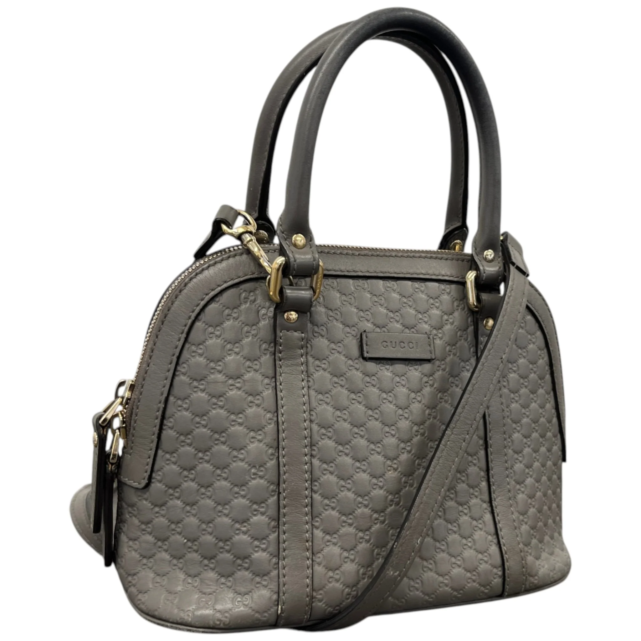 Women's Guccissima Dome Small Bag Grey - Image 4